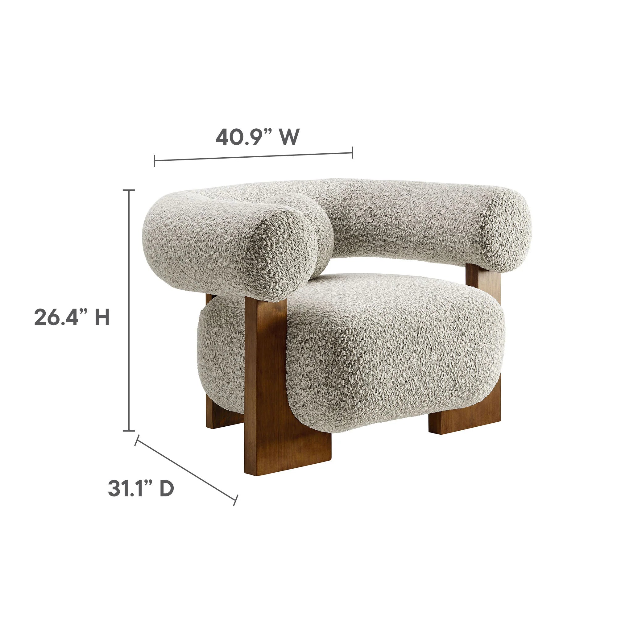 Fauteuil d'appoint Jace Boucle