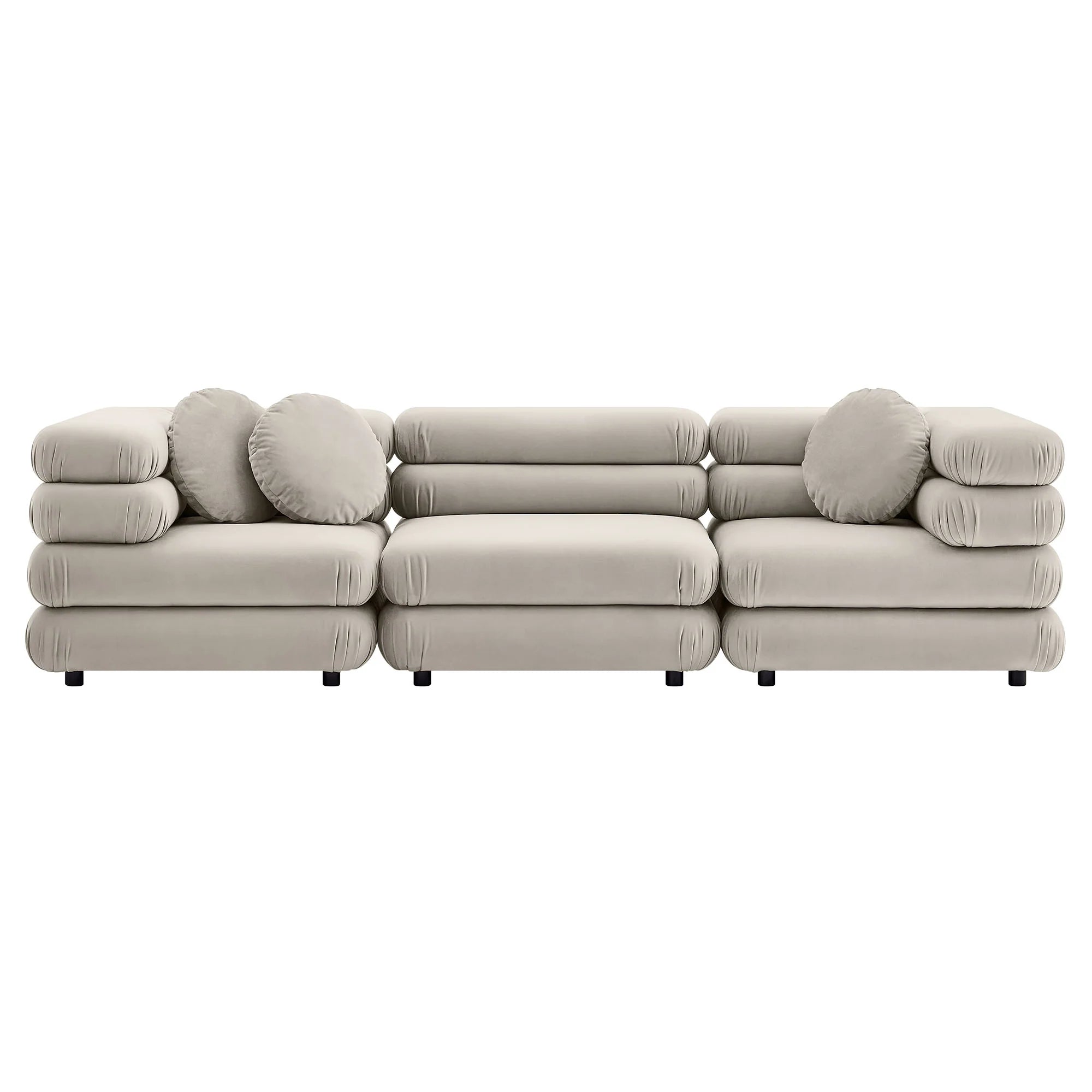 Jubilee 3-Piece Modular Performance Velvet Sectional Sofa