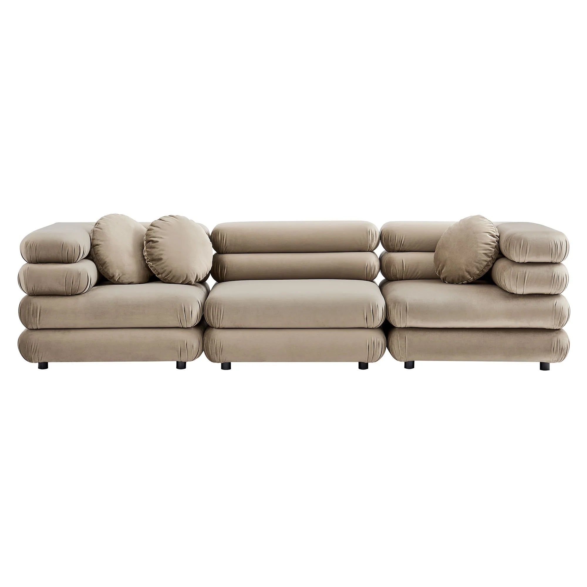 Jubilee 3-Piece Modular Performance Velvet Sectional Sofa