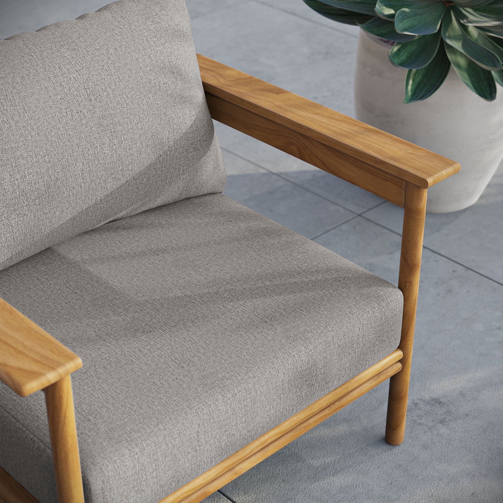 Wren Outdoor Patio Teak Wood Armchair