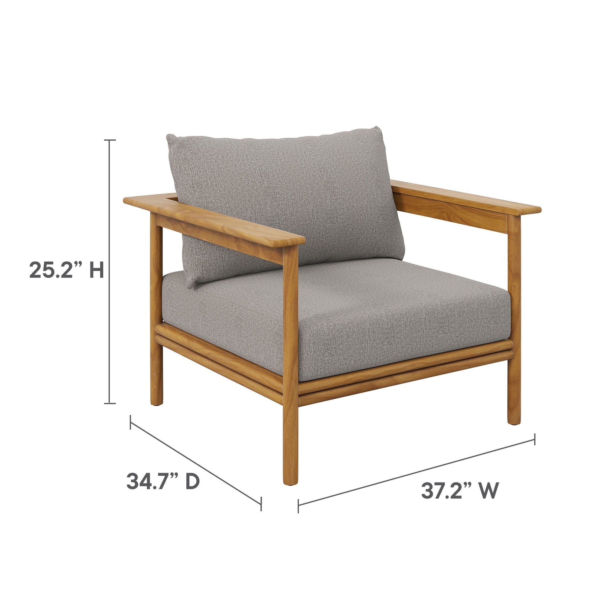 Wren 6-Piece Outdoor Patio Teak Wood Furniture Set