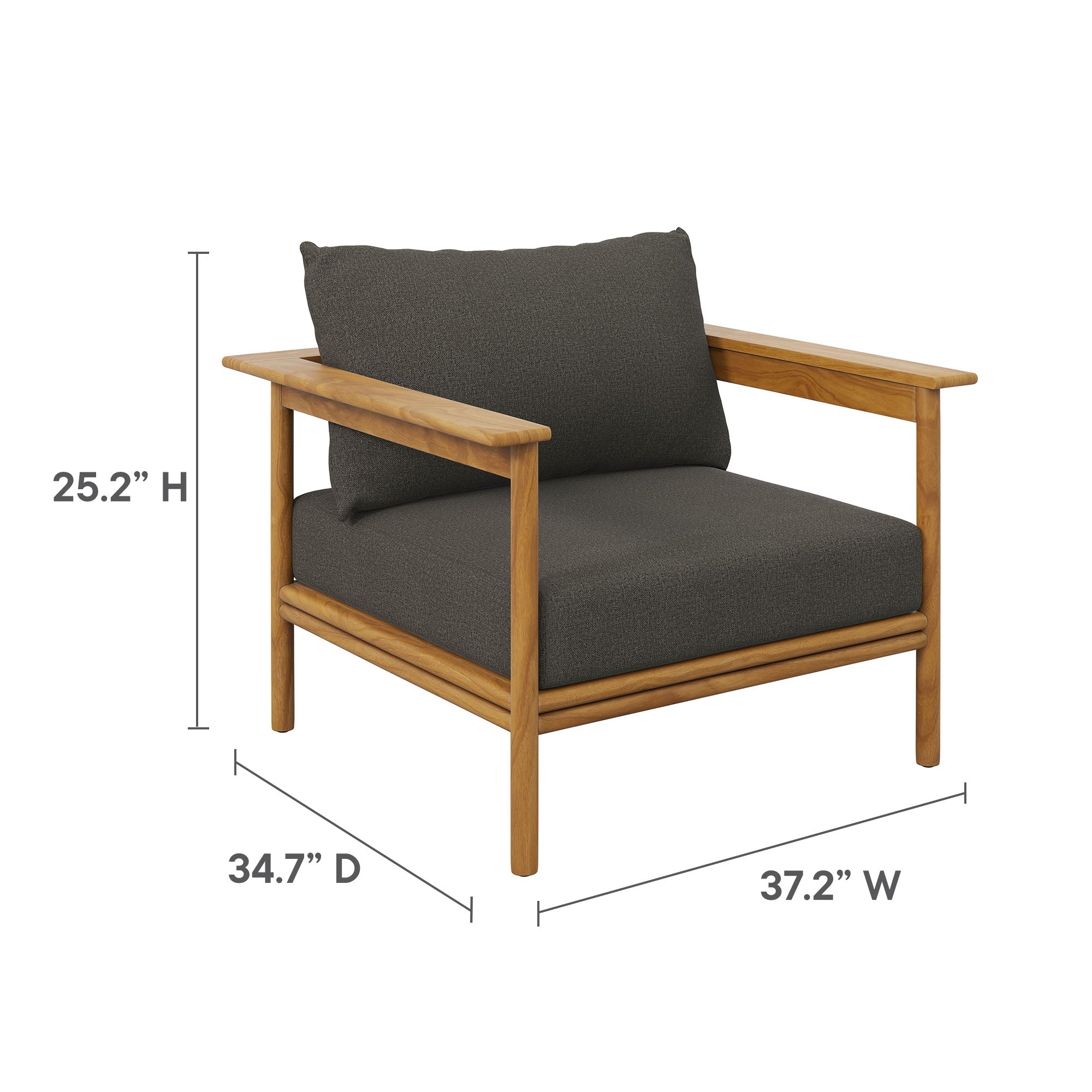 Wren Outdoor Patio Teak Wood Armchair Set