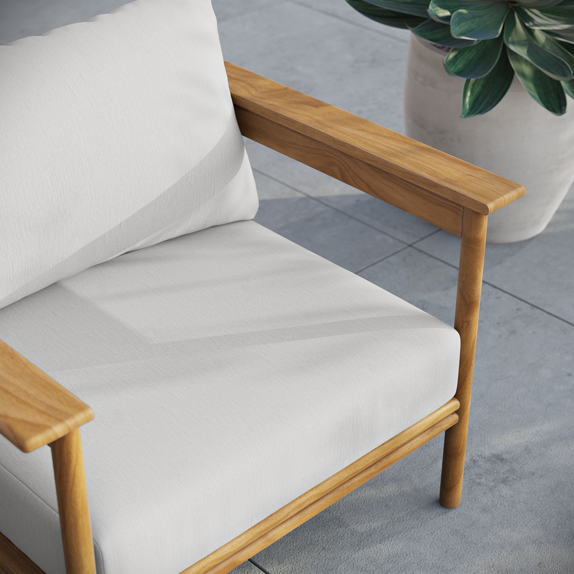 Wren Outdoor Patio Teak Wood Armchair