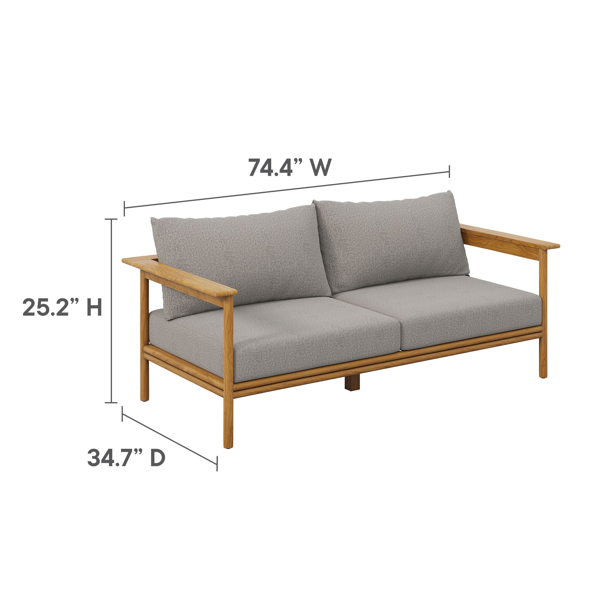 Wren 6-Piece Outdoor Patio Teak Wood Furniture Set