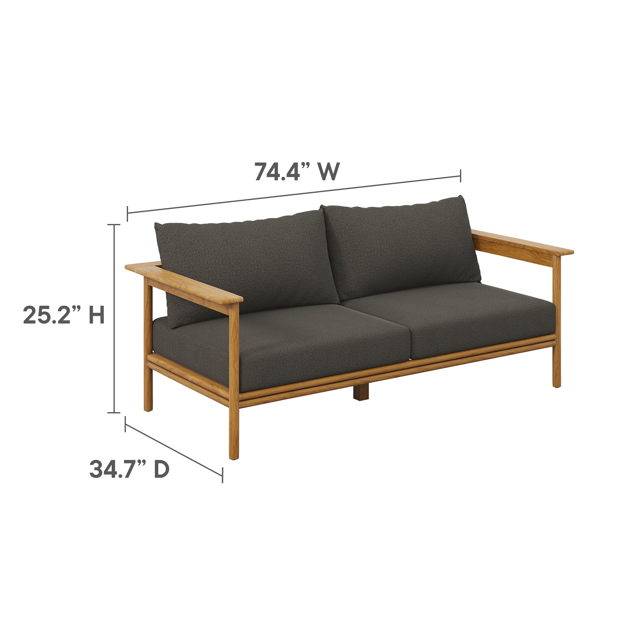 Wren 4-Piece Outdoor Patio Teak Wood Furniture Set