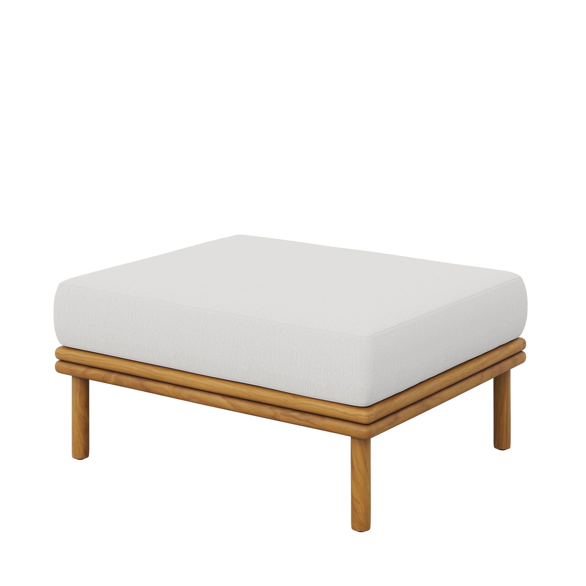 Wren Outdoor Patio Teak Wood Ottoman