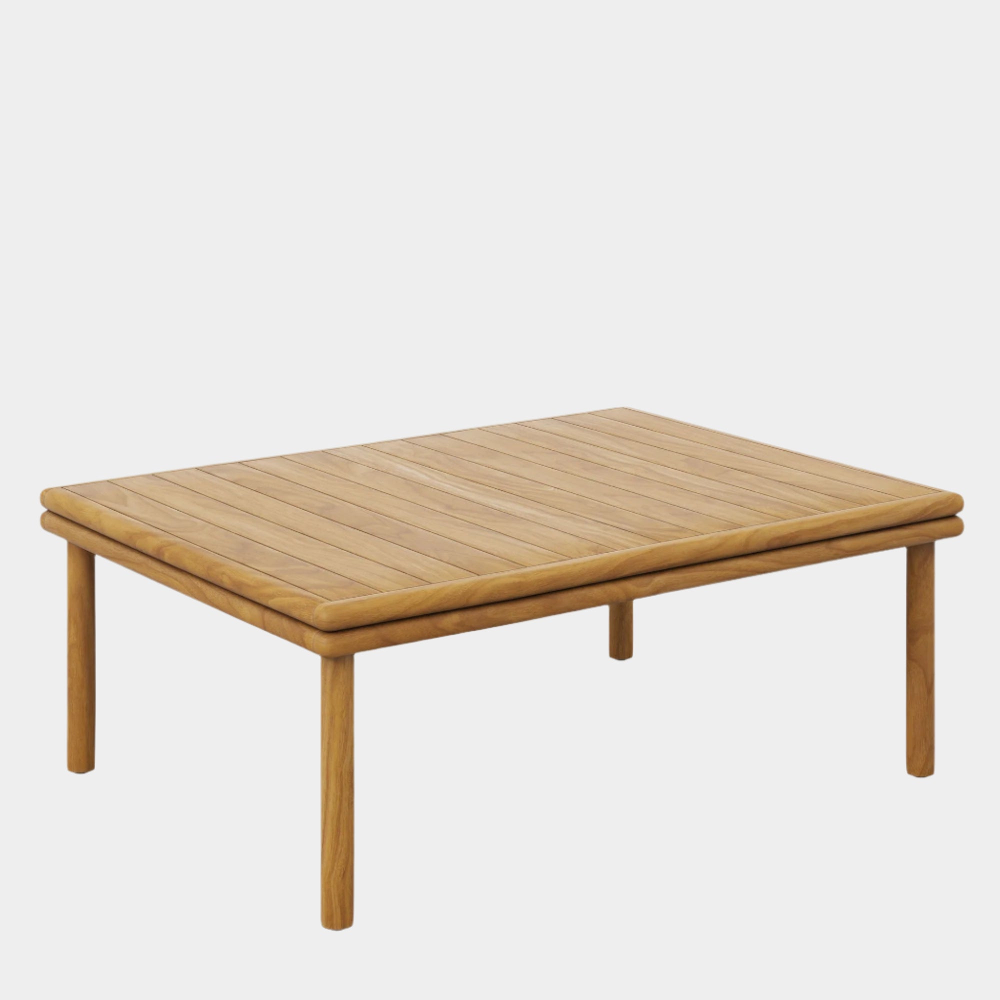 Wren Outdoor Patio Teak Wood Coffee Table in Natural