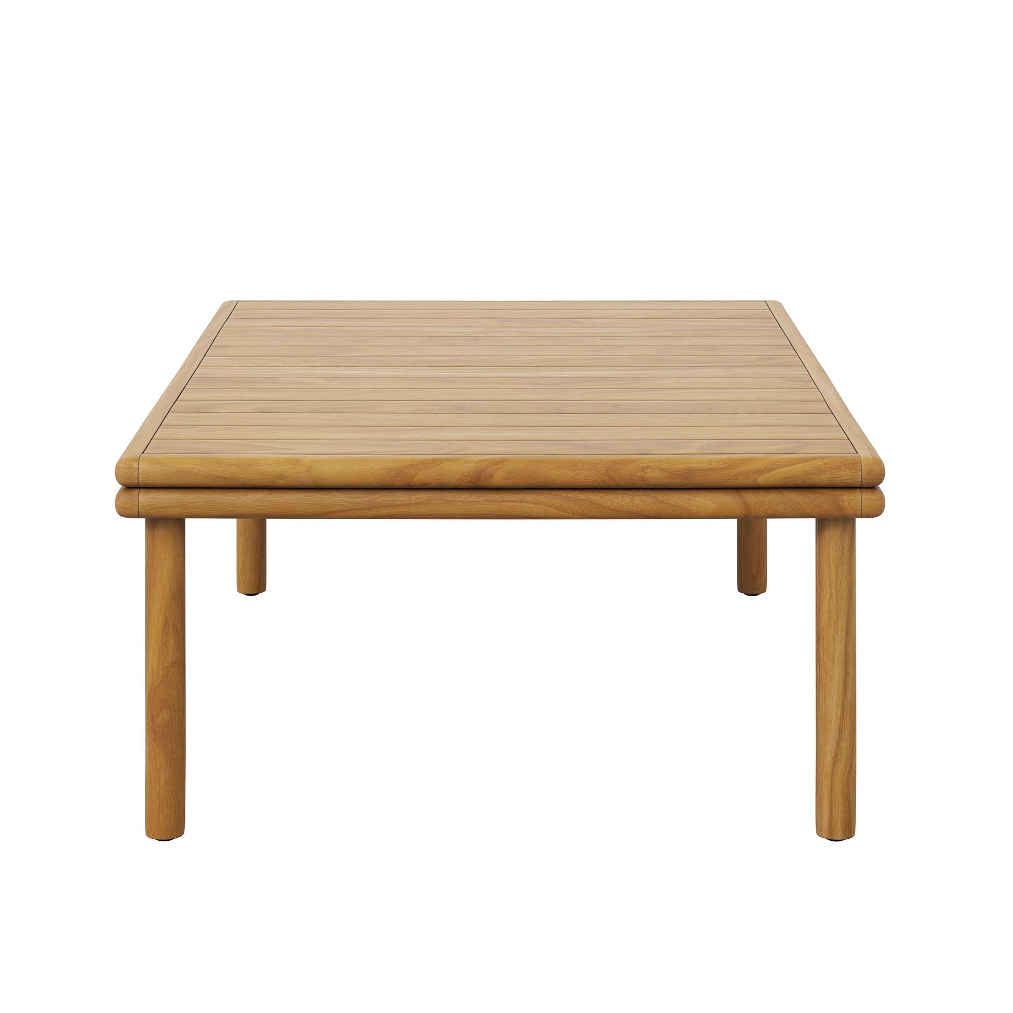 Wren Outdoor Patio Teak Wood Coffee Table in Natural