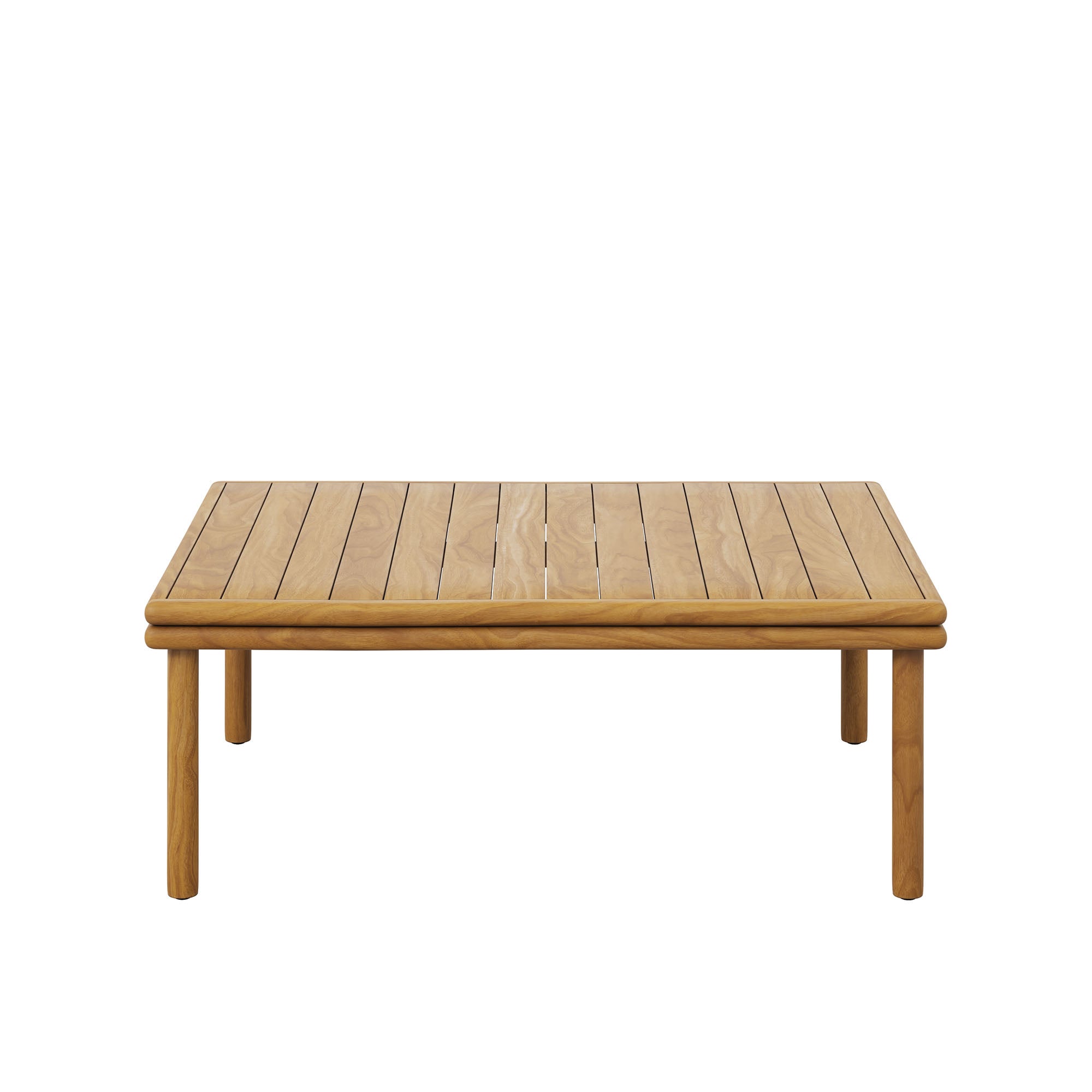 Wren Outdoor Patio Teak Wood Coffee Table in Natural