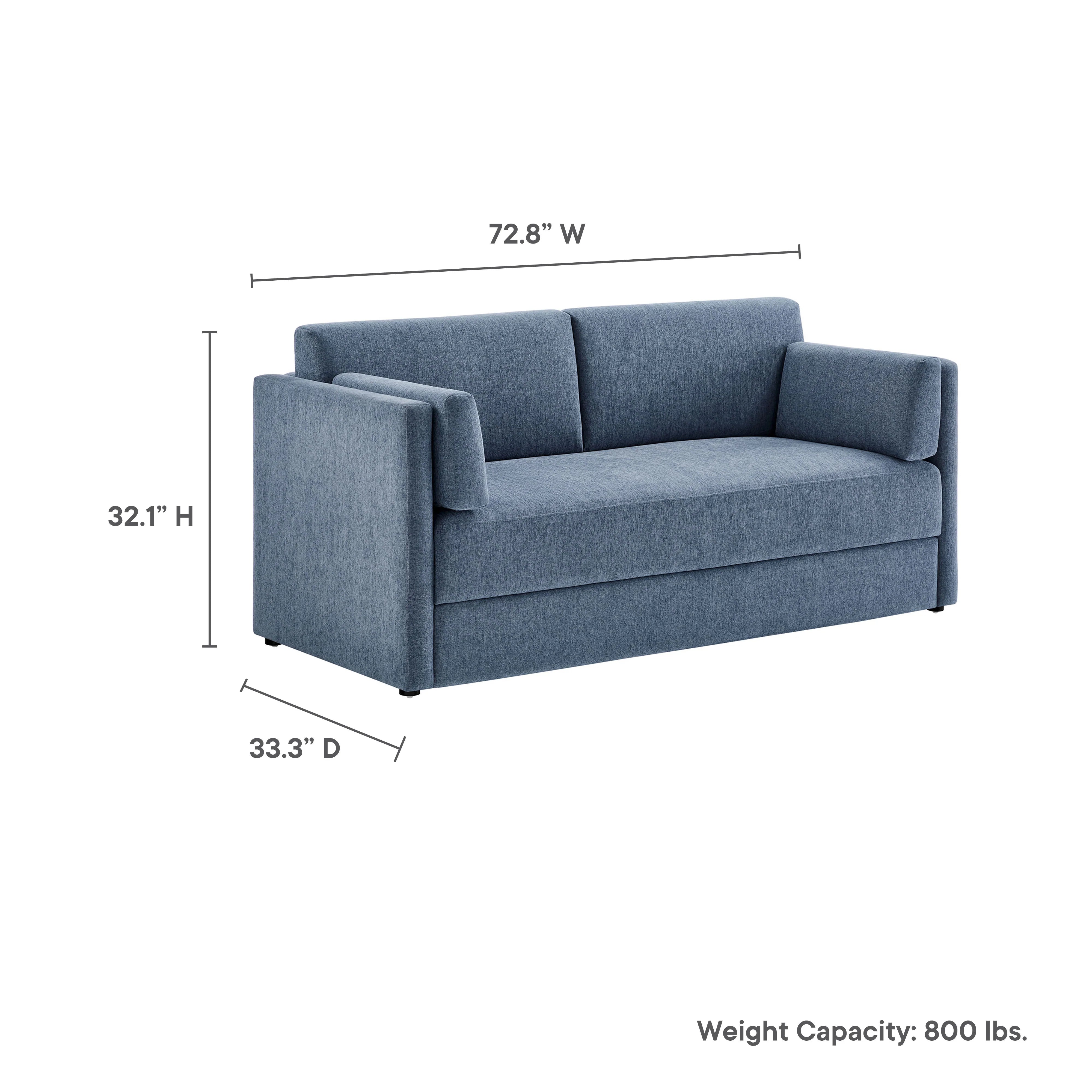 Linden Upholstered Heathered Chenille Sofa