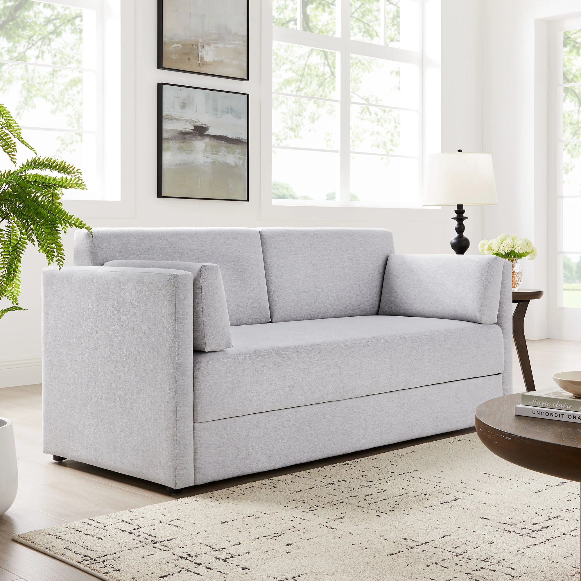 Linden Upholstered Heathered Chenille Sofa