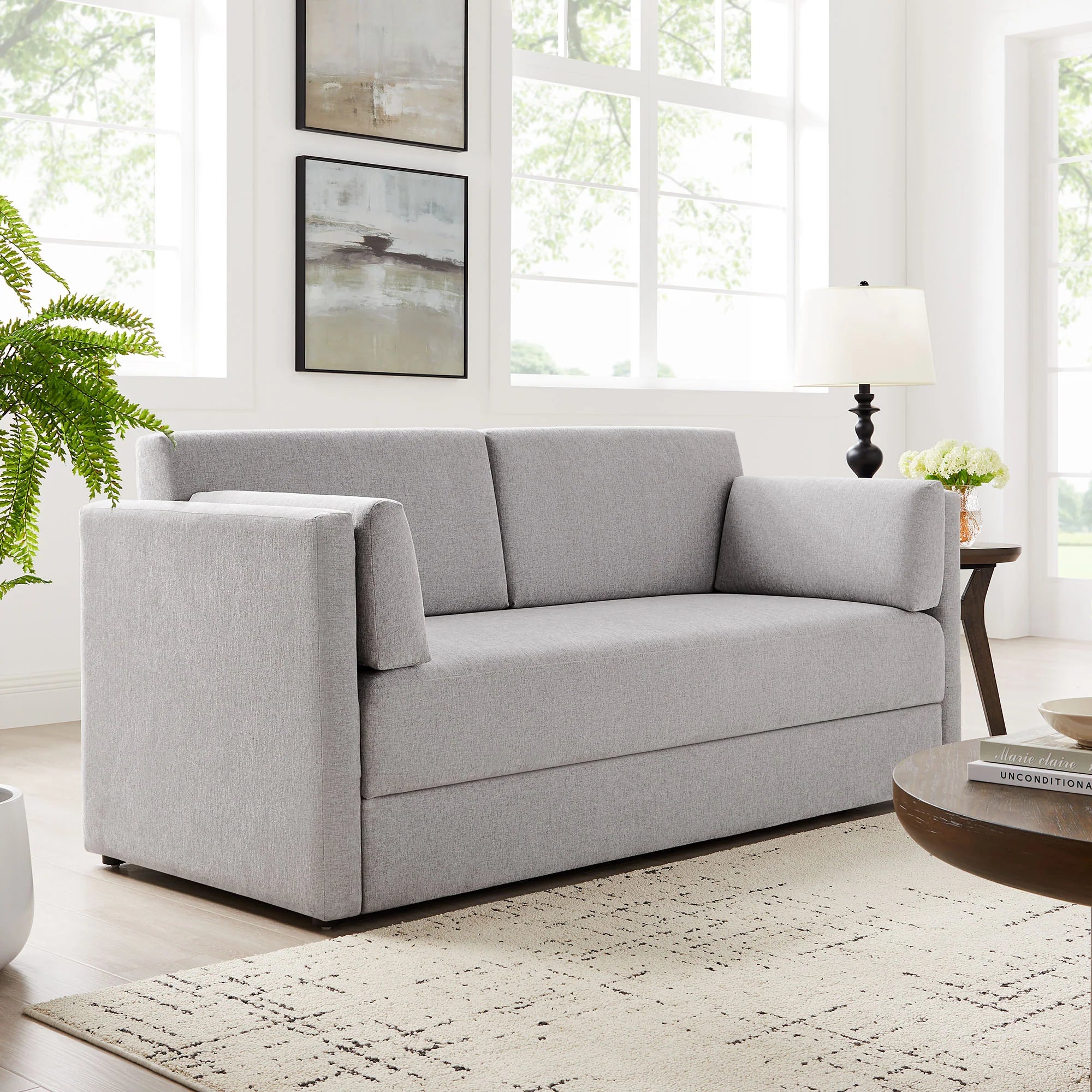 Linden Upholstered Heathered Chenille Sofa