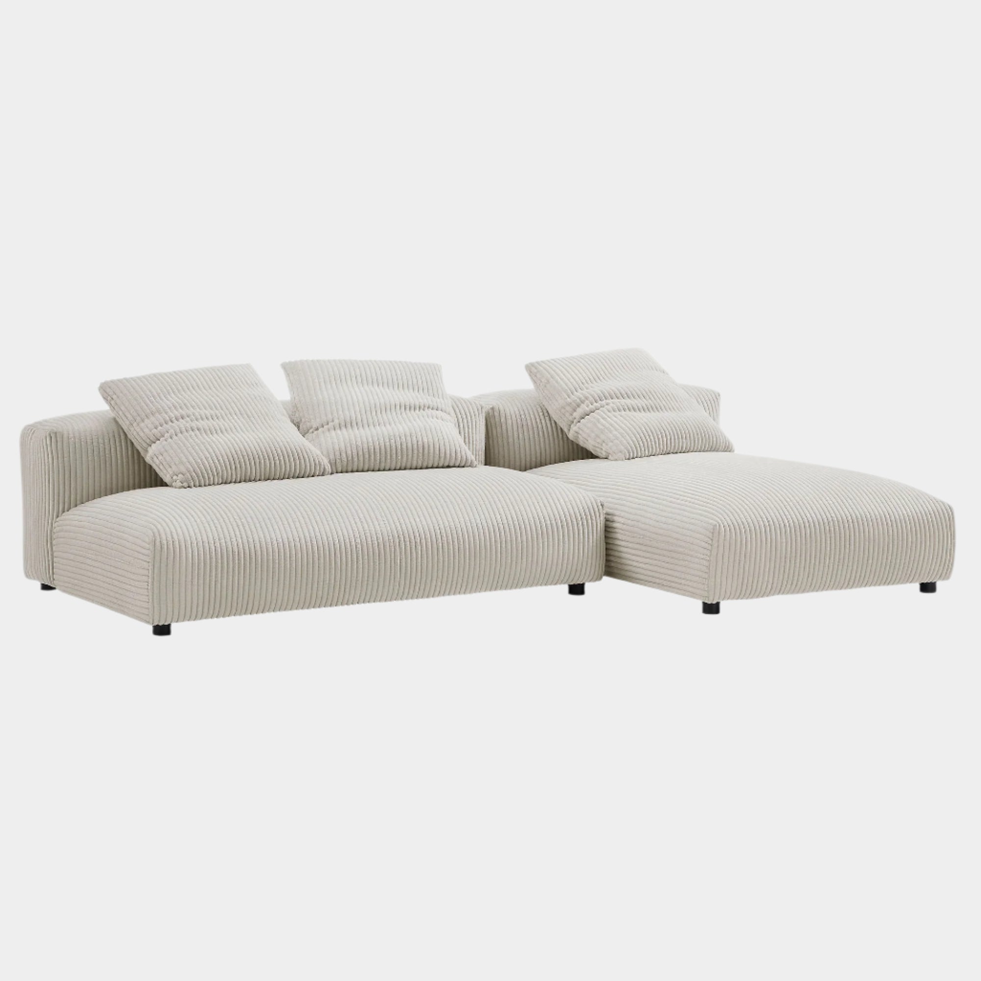 Chaise sans accoudoirs rembourrée en duvet Commix