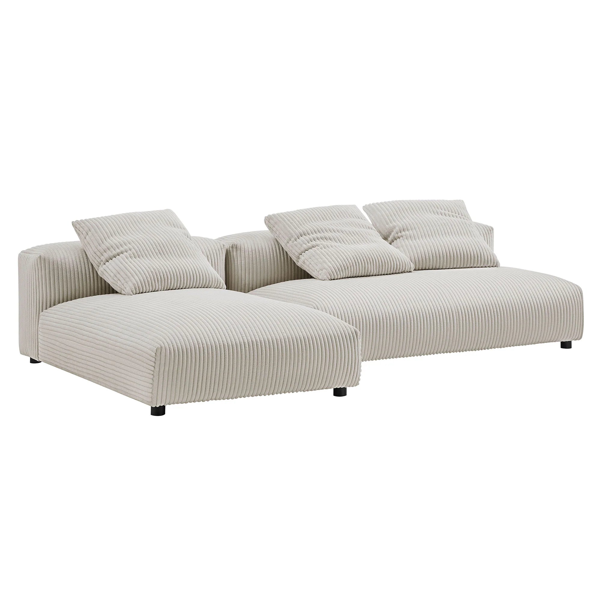 Chaise sans accoudoirs rembourrée en duvet Commix