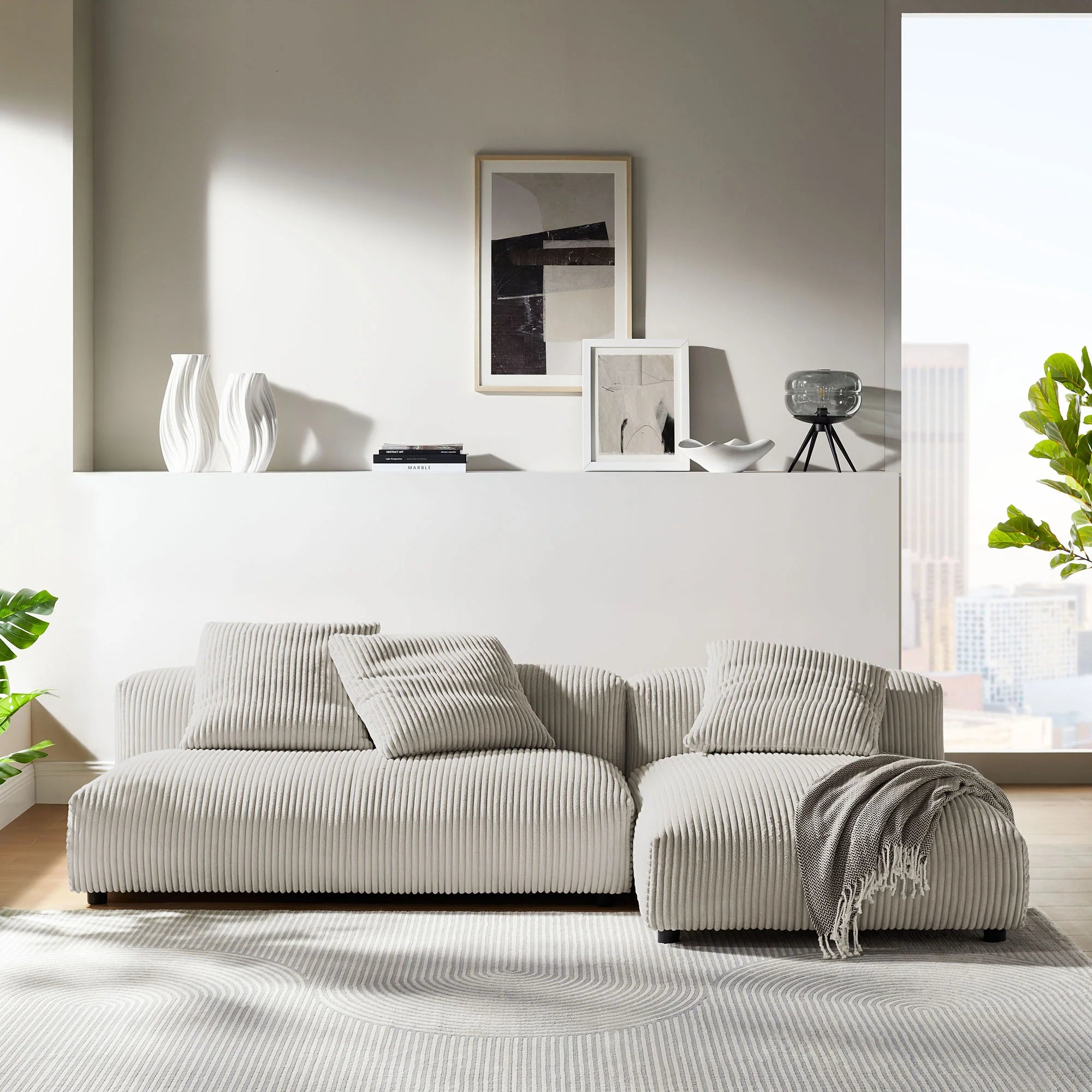 Chaise sans accoudoirs rembourrée en duvet Commix