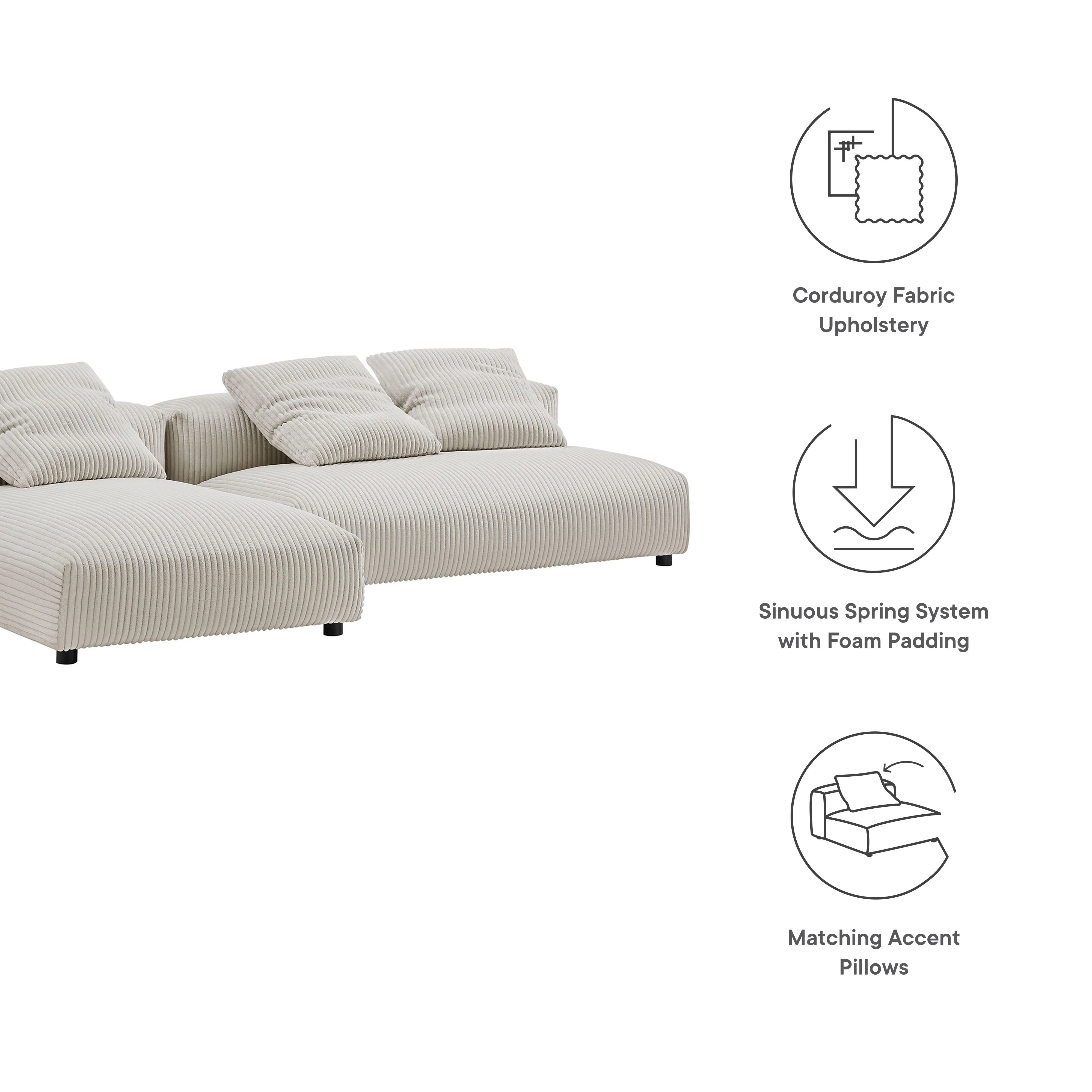 Chaise sans accoudoirs rembourrée en duvet Commix
