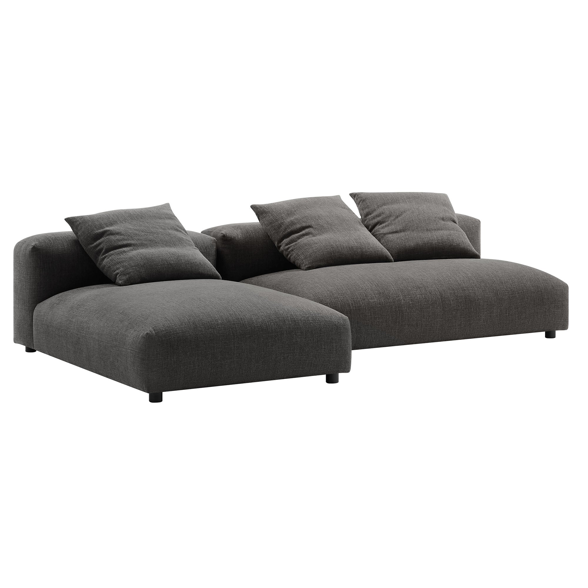 Chaise sans accoudoirs rembourrée en duvet Commix