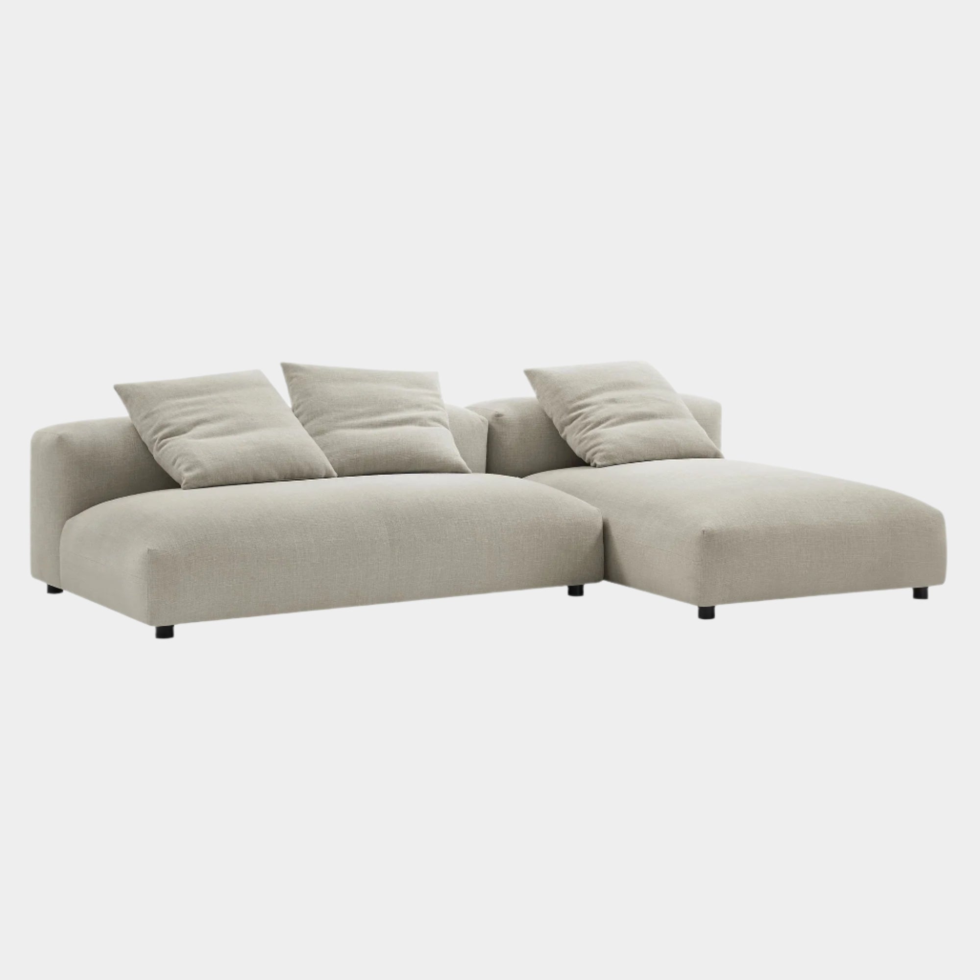 Chaise sans accoudoirs rembourrée en duvet Commix