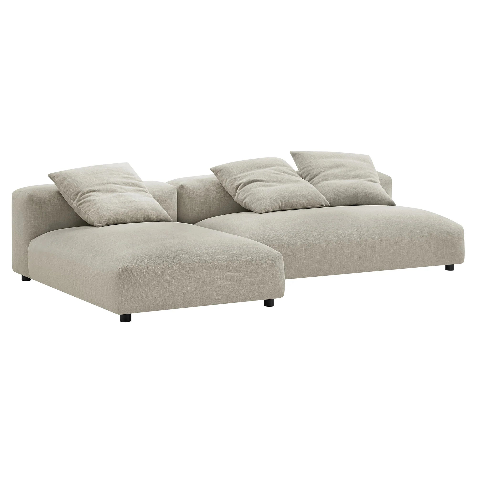 Chaise sans accoudoirs rembourrée en duvet Commix