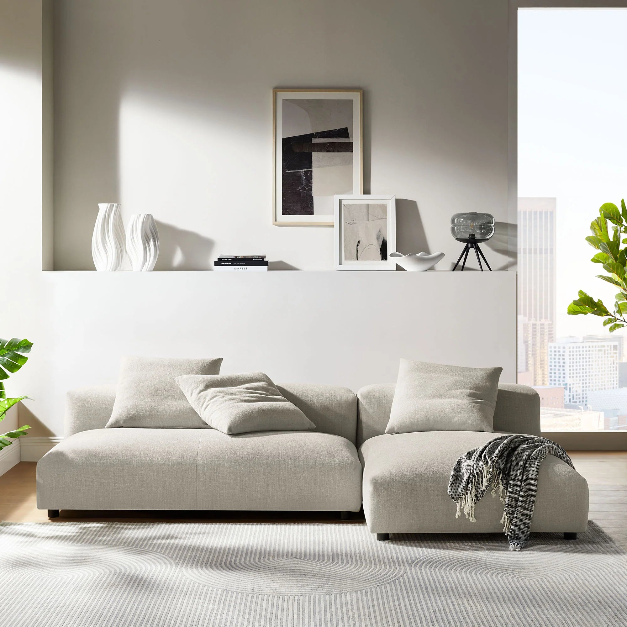 Chaise sans accoudoirs rembourrée en duvet Commix