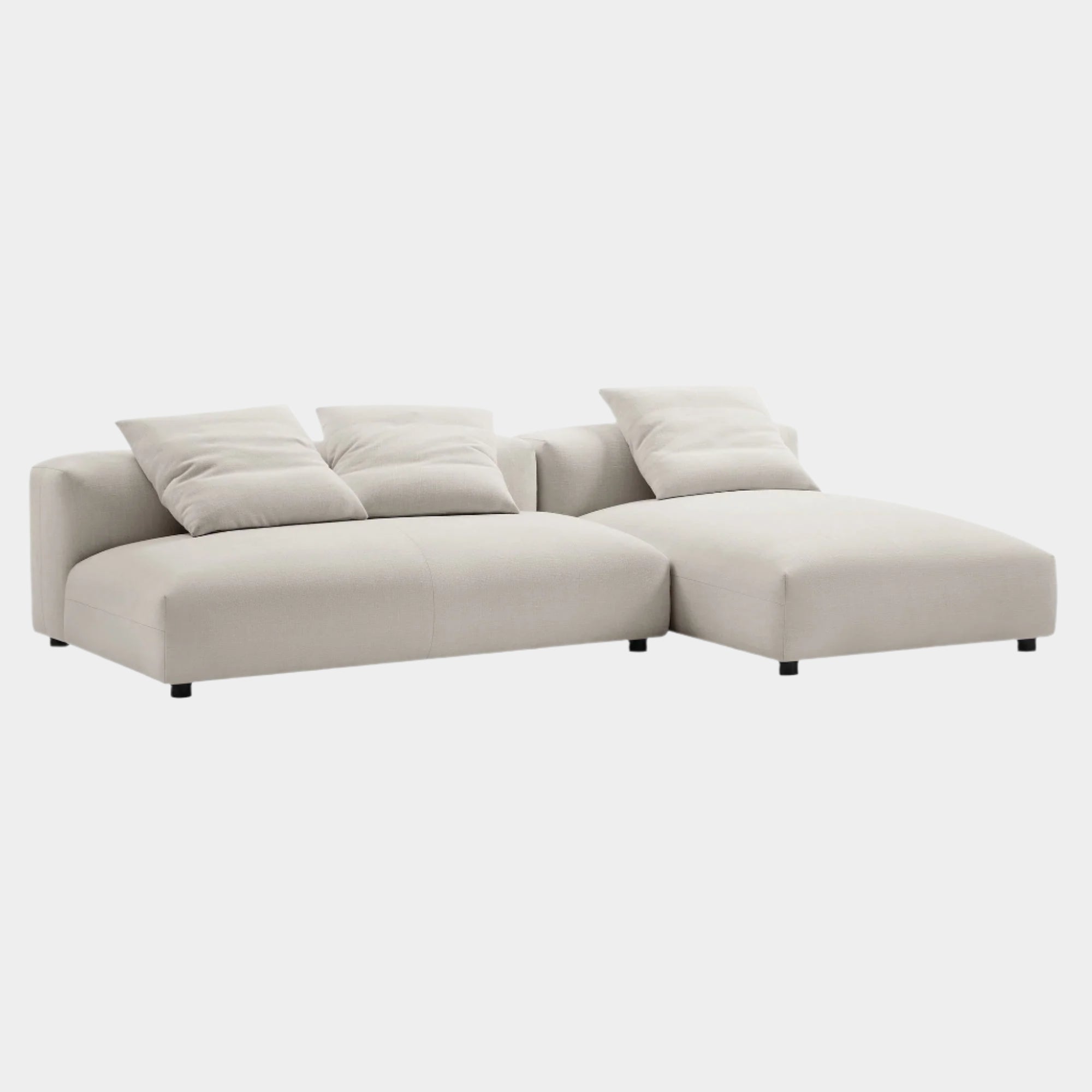 Chaise sans accoudoirs rembourrée en duvet Commix