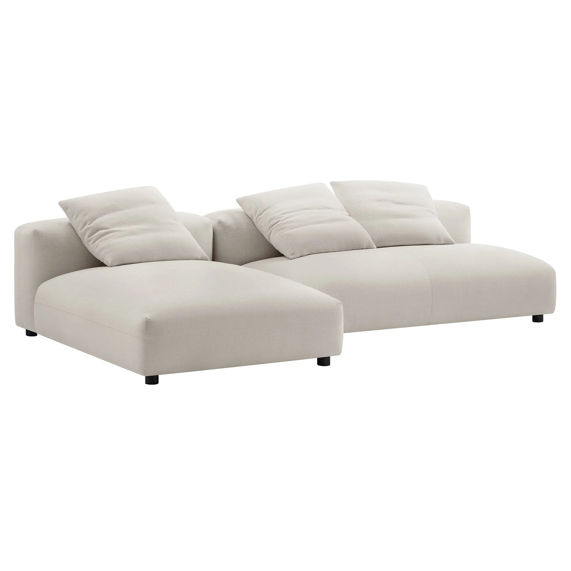 Chaise sans accoudoirs rembourrée en duvet Commix