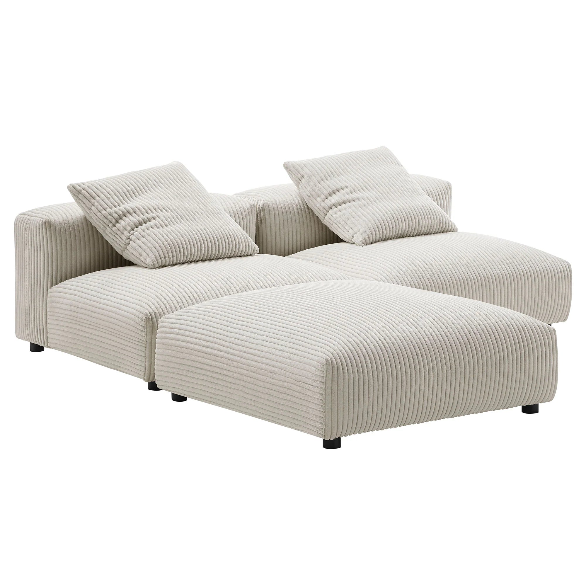 Chaise sans accoudoirs rembourrée en duvet Commix