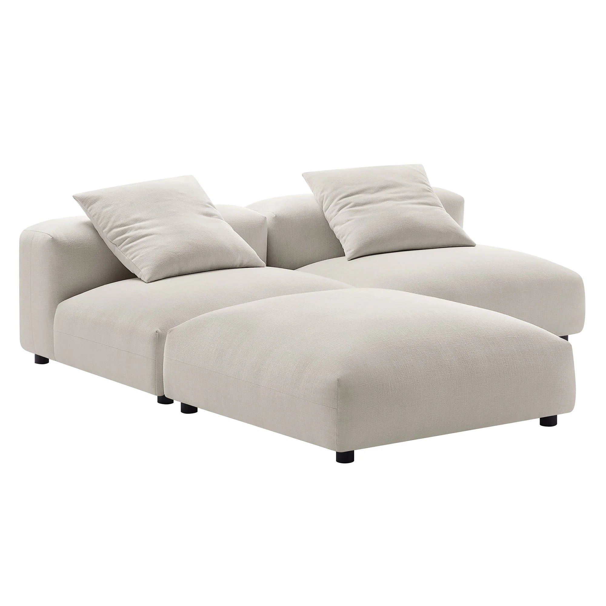 Chaise sans accoudoirs rembourrée en duvet Commix