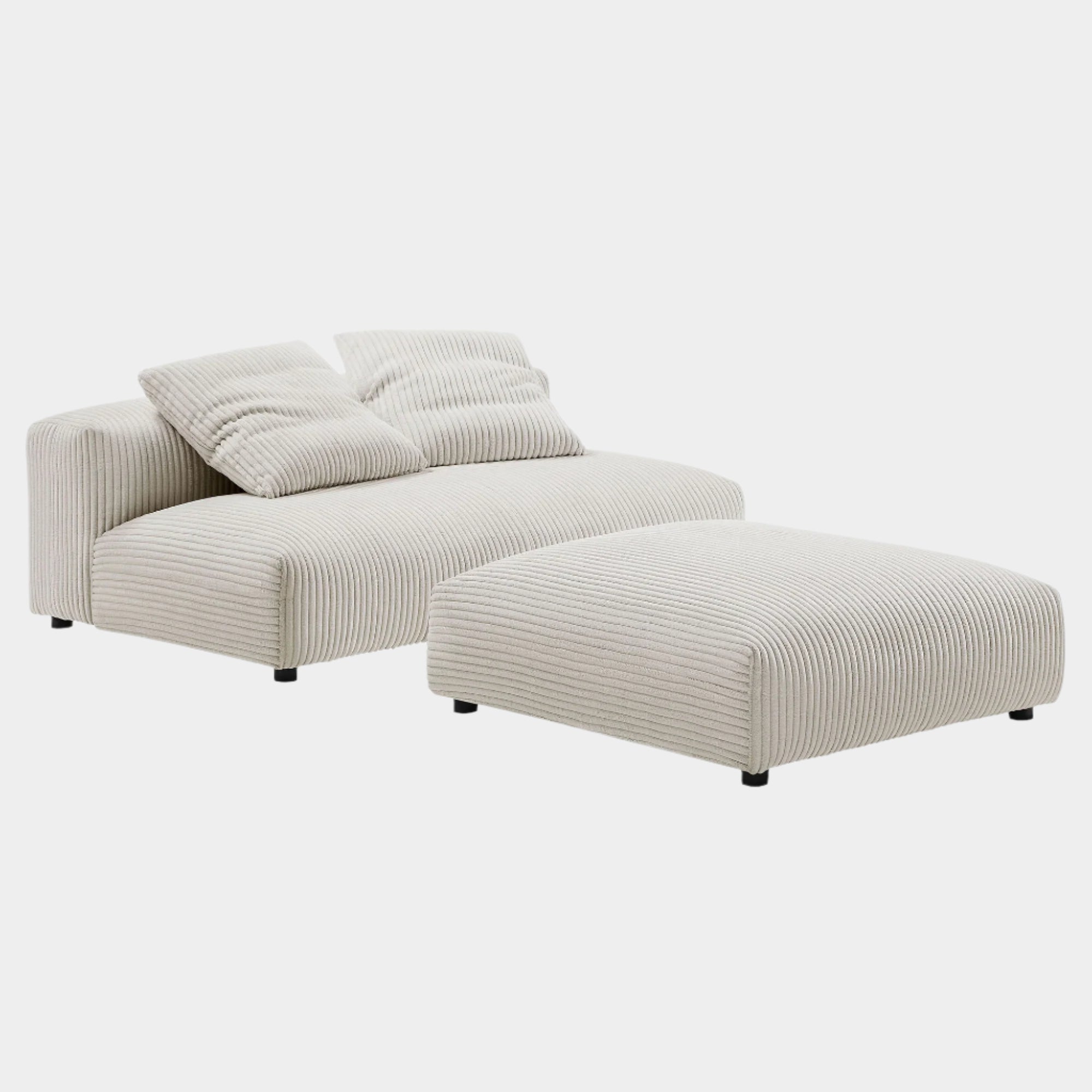 Chaise sans accoudoirs rembourrée en duvet Commix