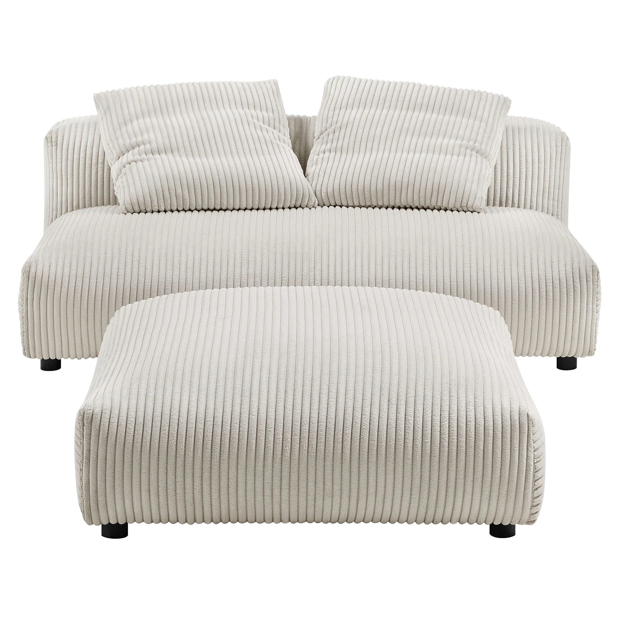 Chaise sans accoudoirs rembourrée en duvet Commix