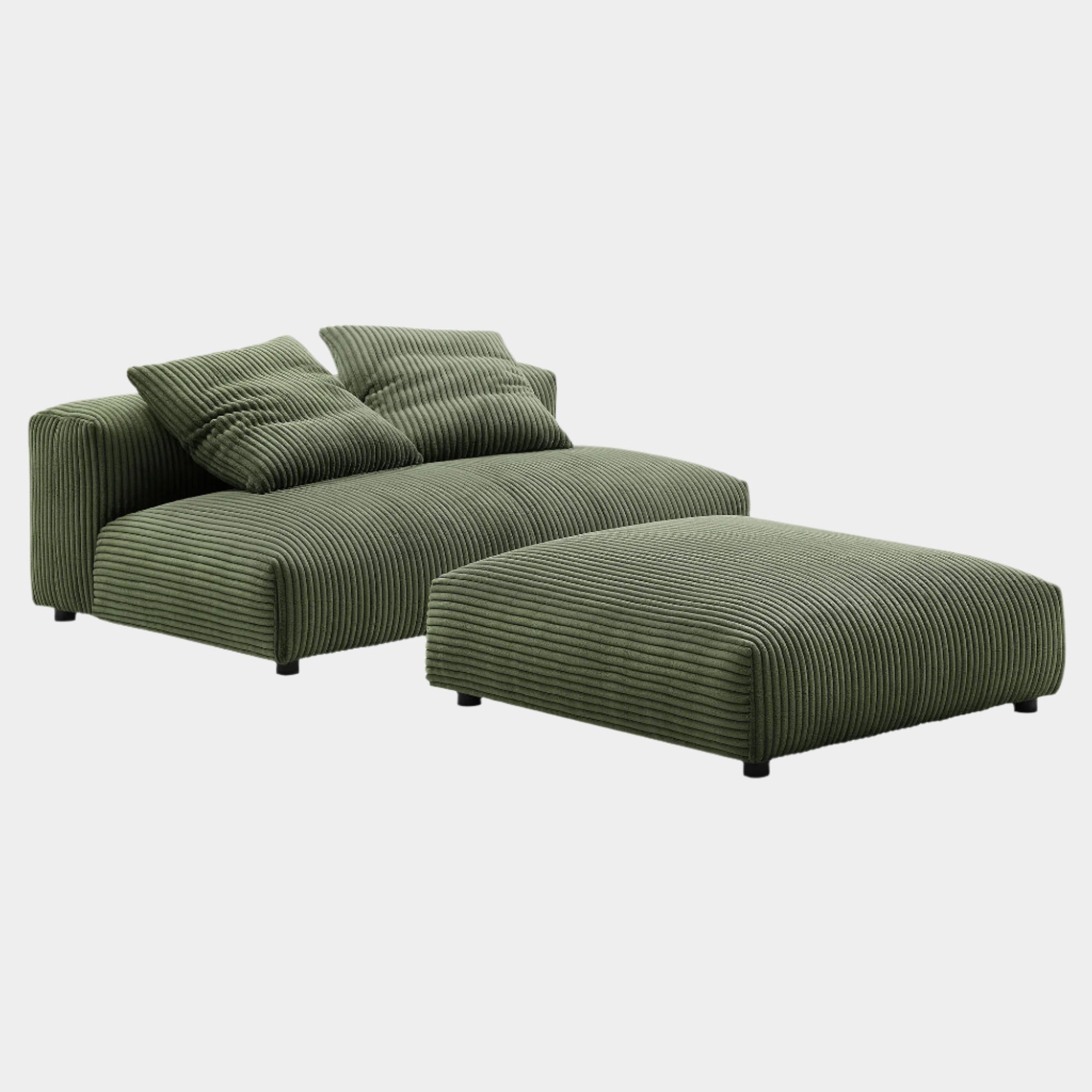 Chaise sans accoudoirs rembourrée en duvet Commix