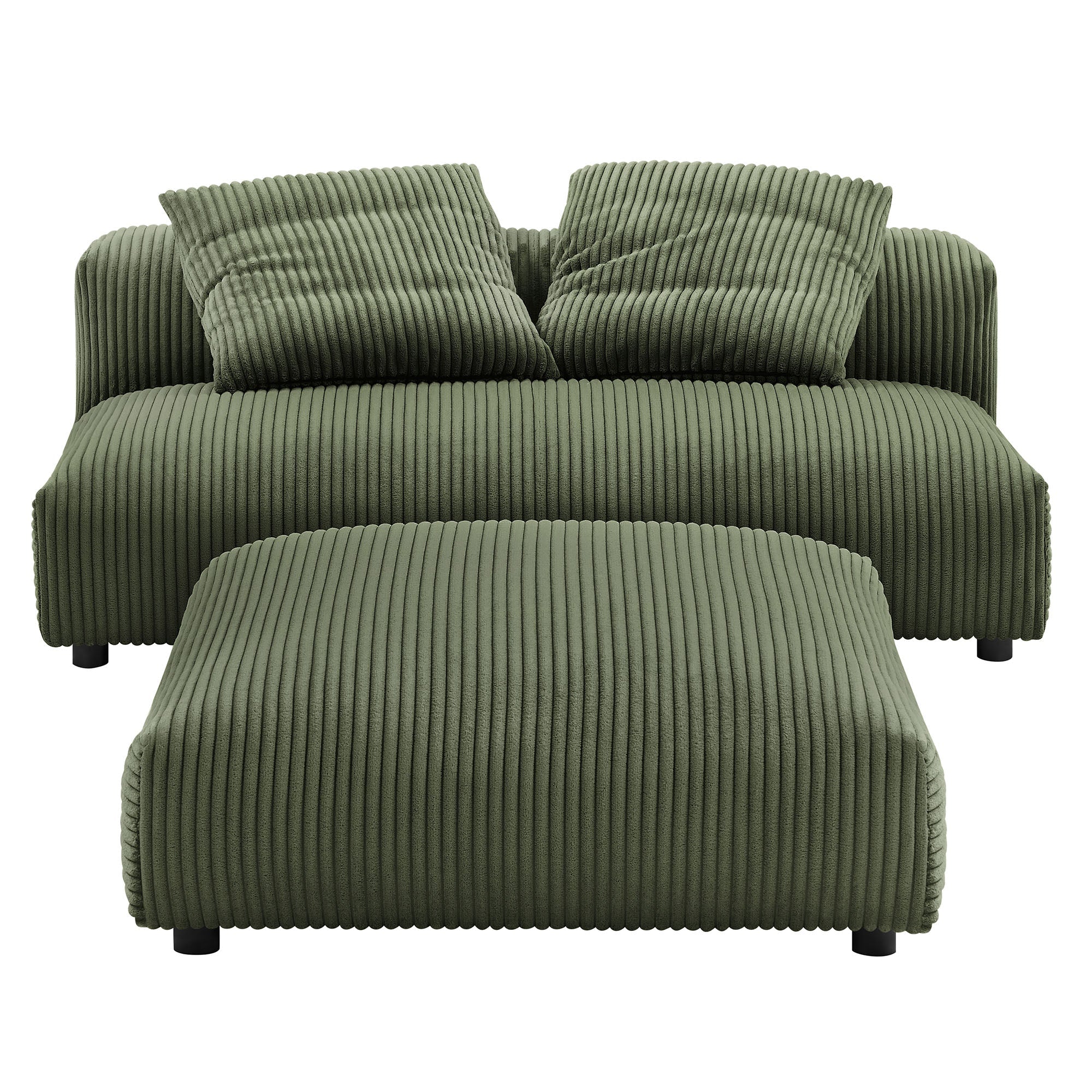 Chaise sans accoudoirs rembourrée en duvet Commix