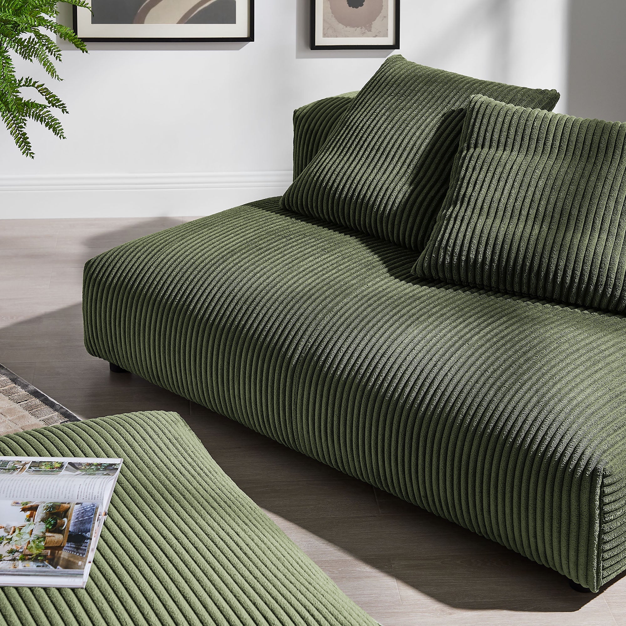 Chaise sans accoudoirs rembourrée en duvet Commix