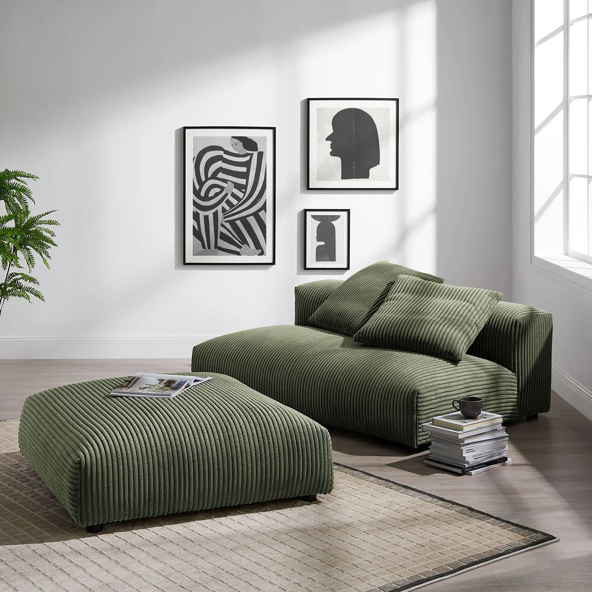 Chaise sans accoudoirs rembourrée en duvet Commix