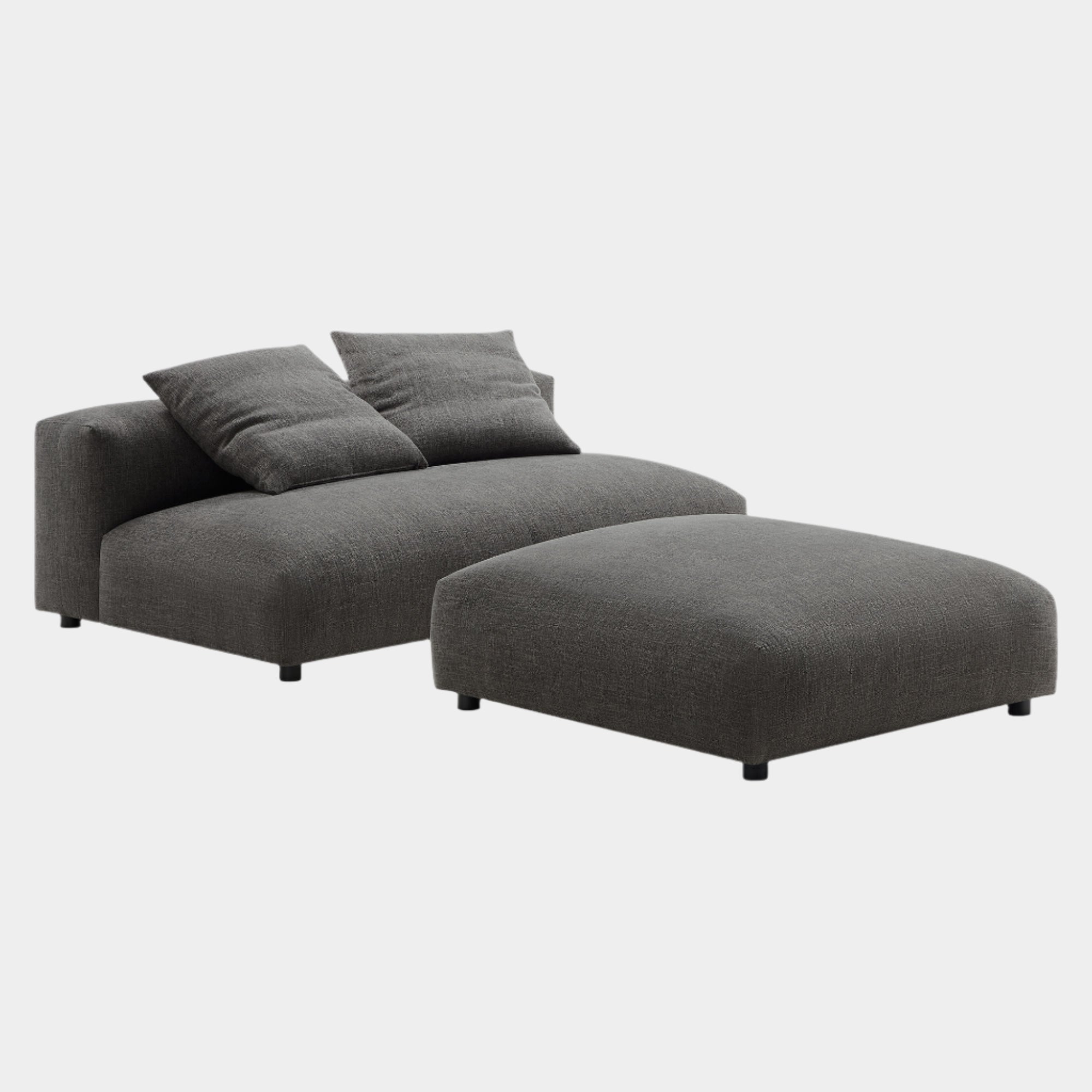 Chaise sans accoudoirs rembourrée en duvet Commix