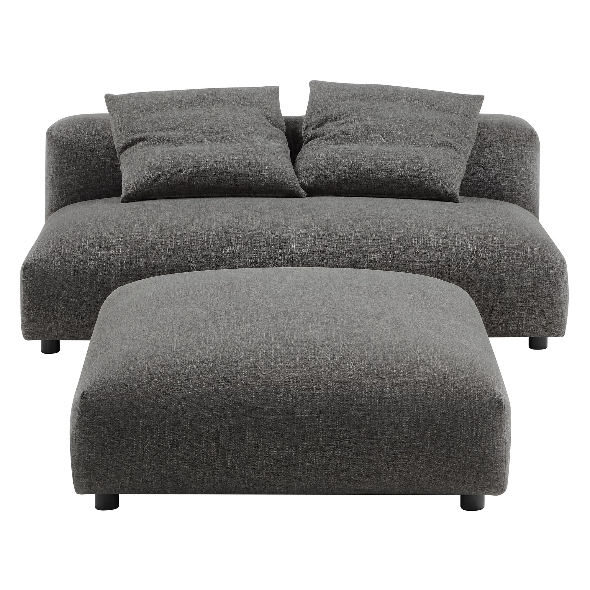 Chaise sans accoudoirs rembourrée en duvet Commix