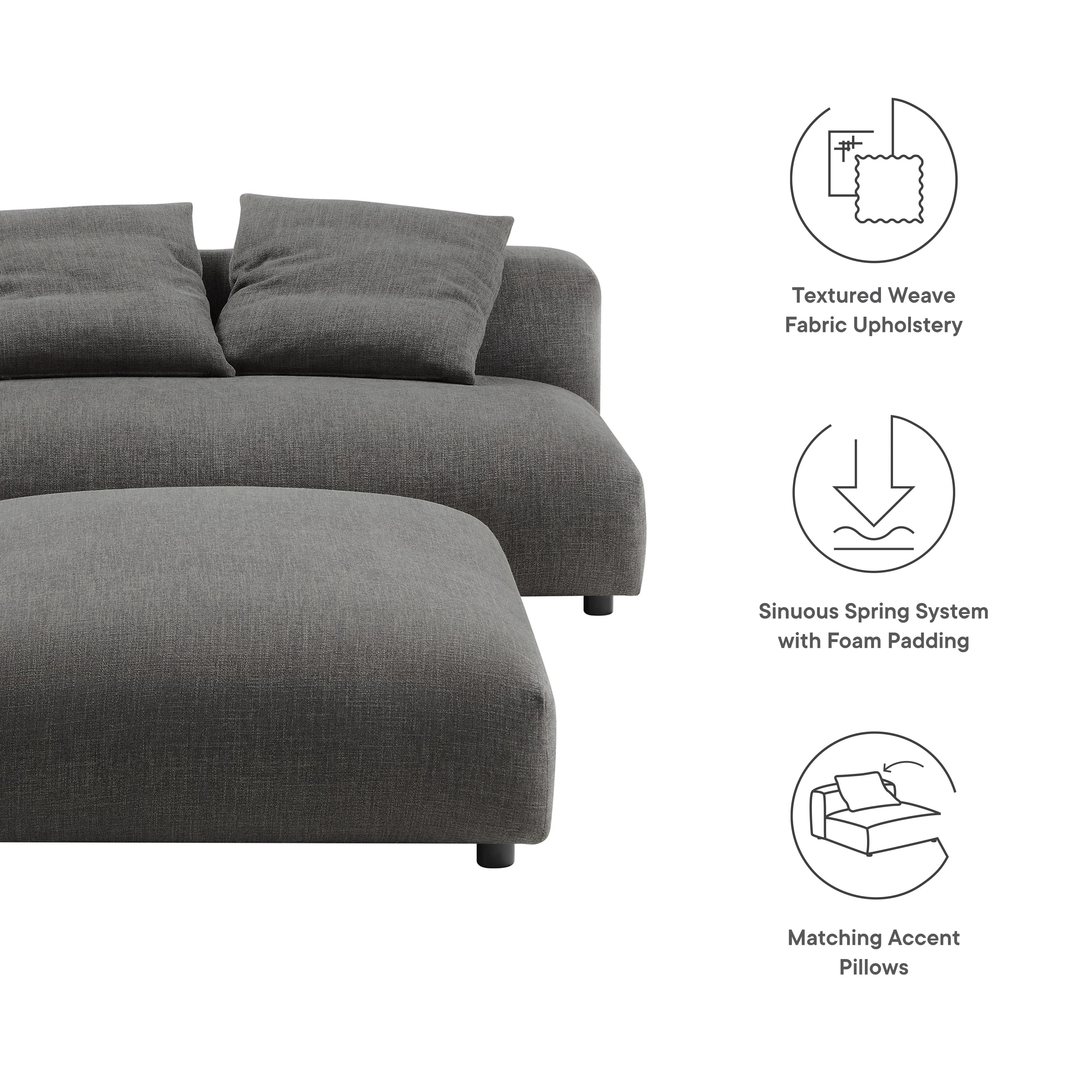 Chaise sans accoudoirs rembourrée en duvet Commix
