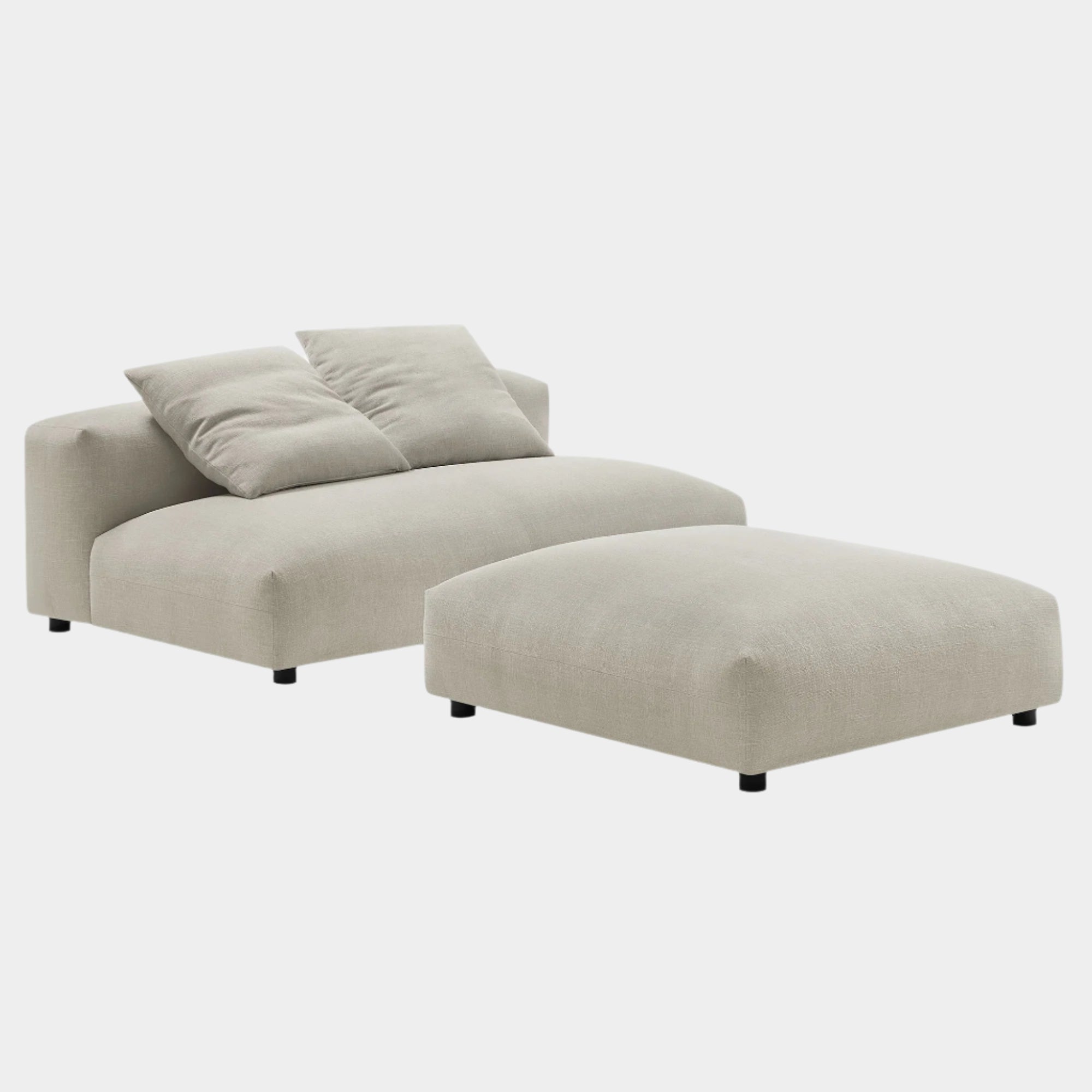 Chaise sans accoudoirs rembourrée en duvet Commix