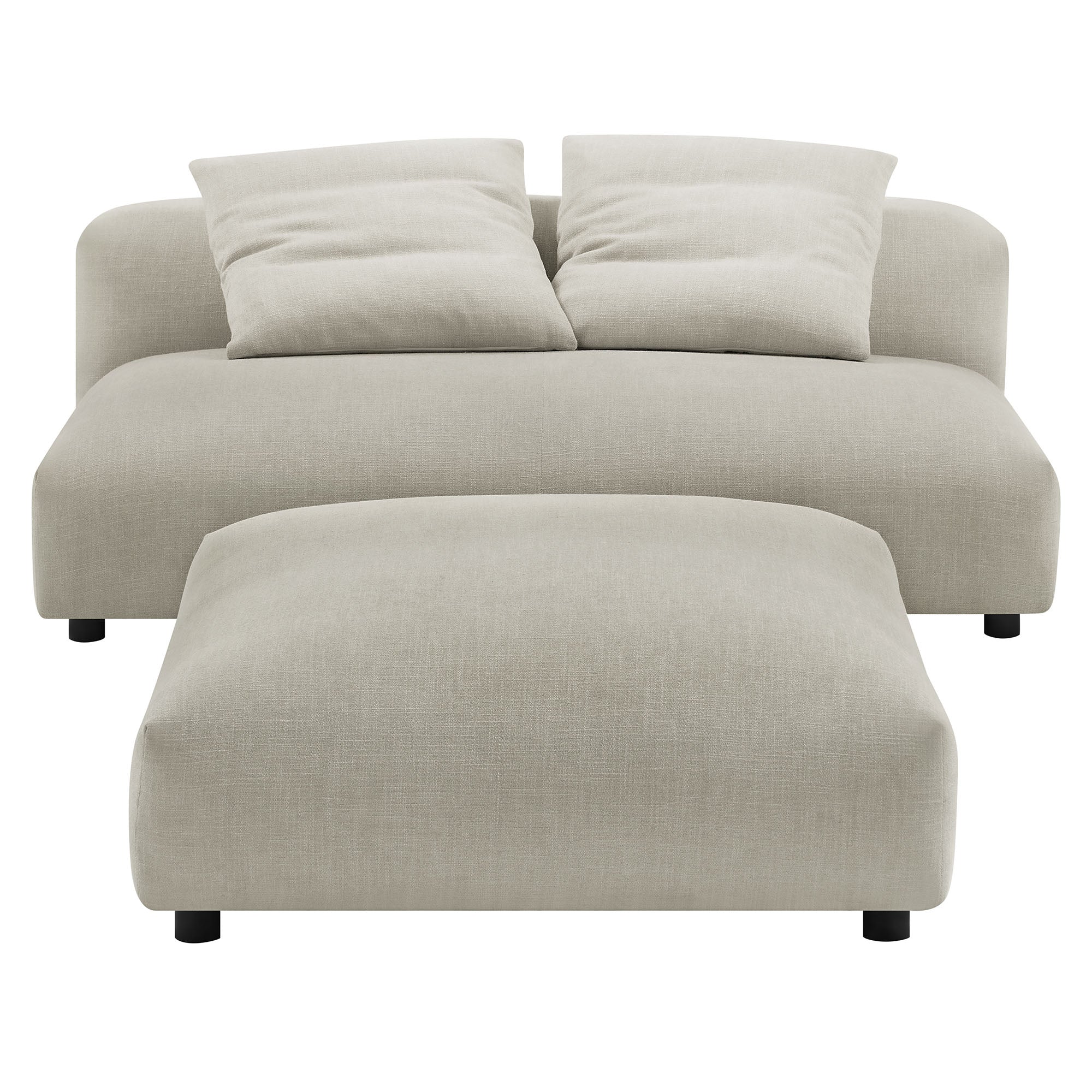 Chaise sans accoudoirs rembourrée en duvet Commix