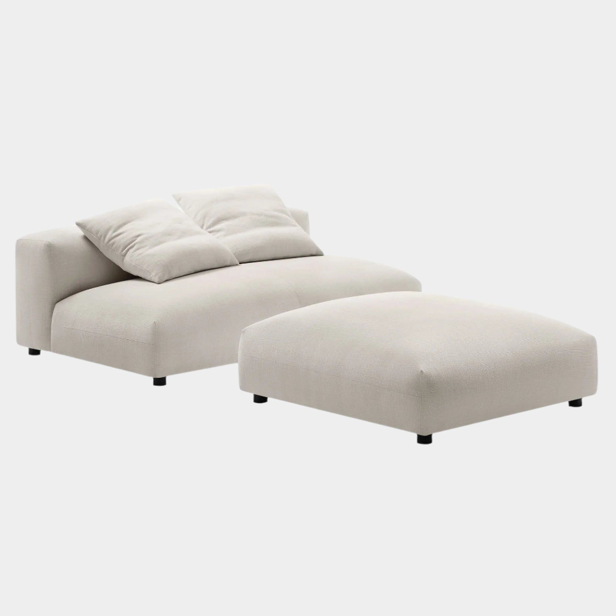 Chaise sans accoudoirs rembourrée en duvet Commix