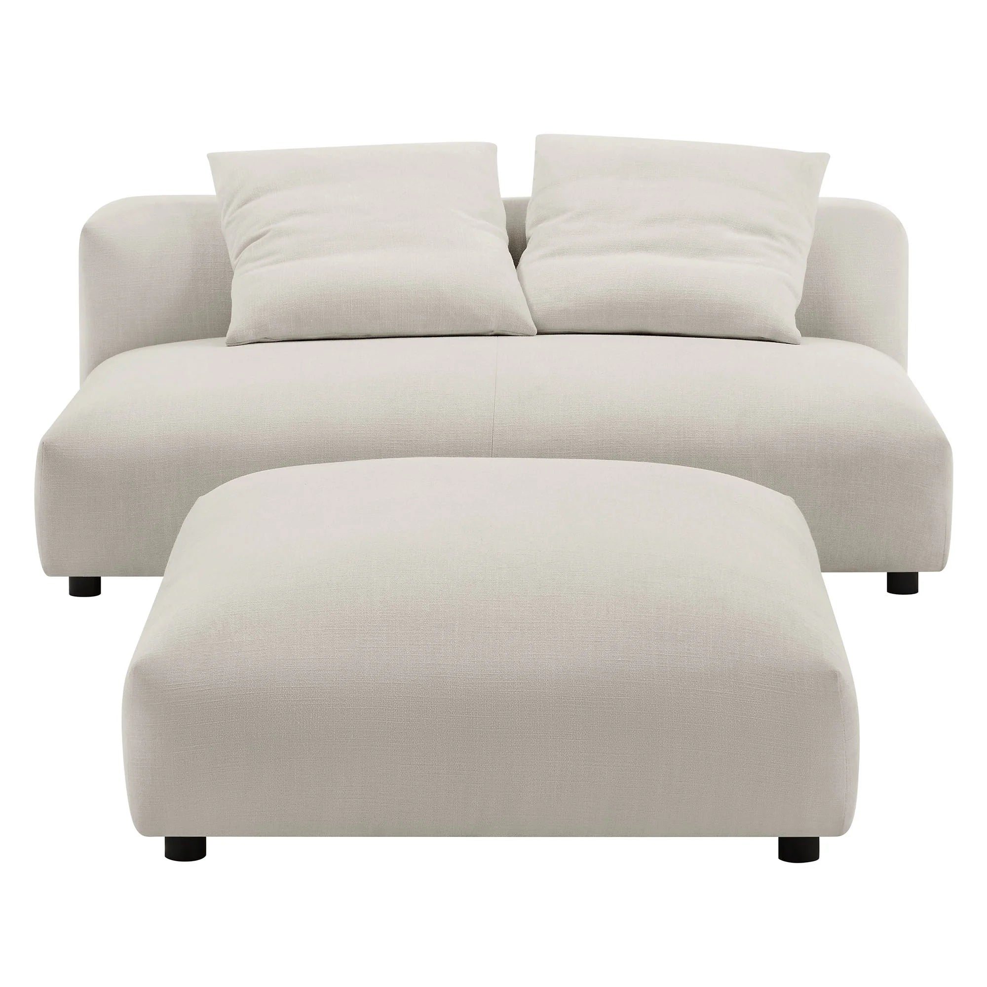 Chaise sans accoudoirs rembourrée en duvet Commix