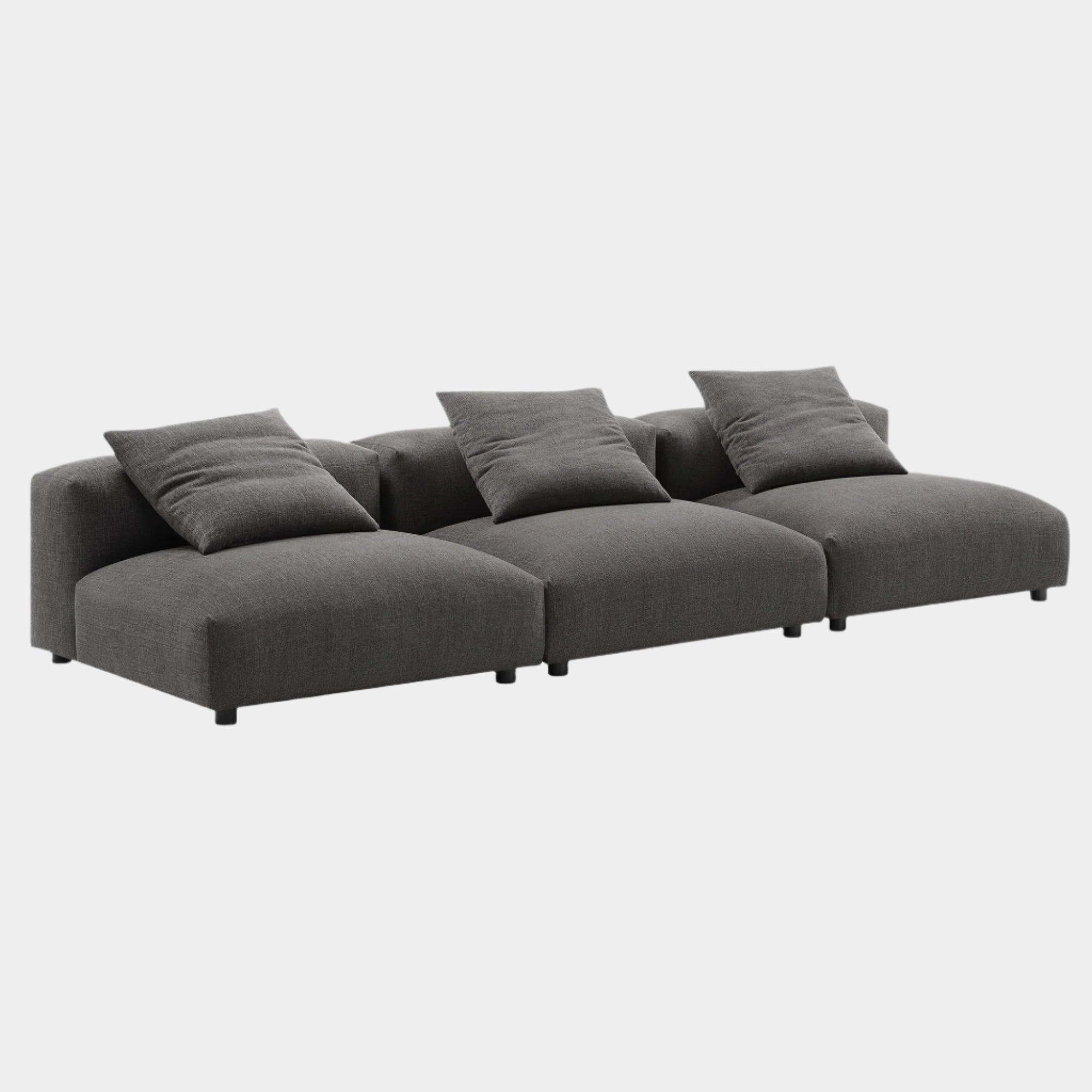 Solace 3-Piece Modular Upholstered Fabric Sofa