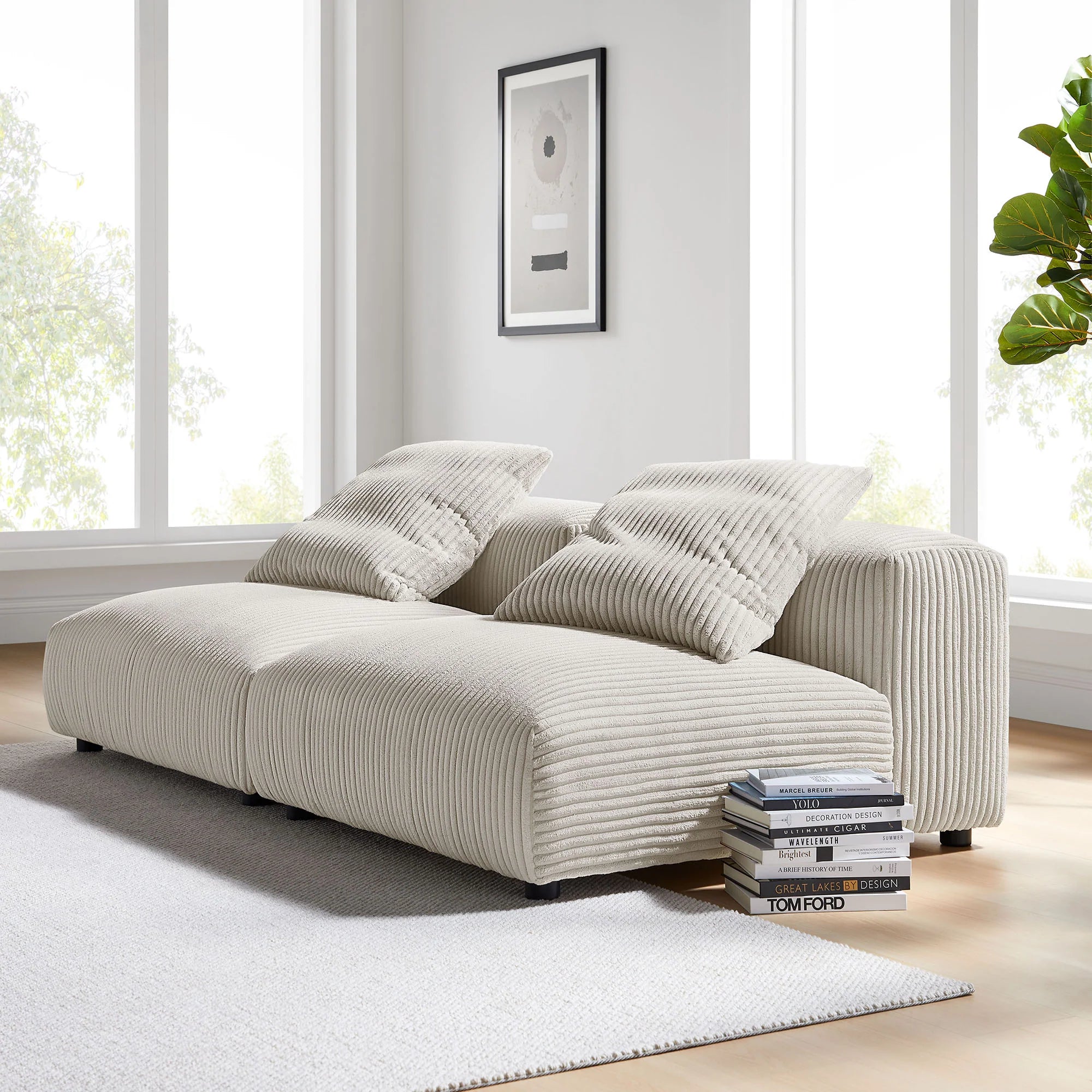 Chaise sans accoudoirs rembourrée en duvet Commix