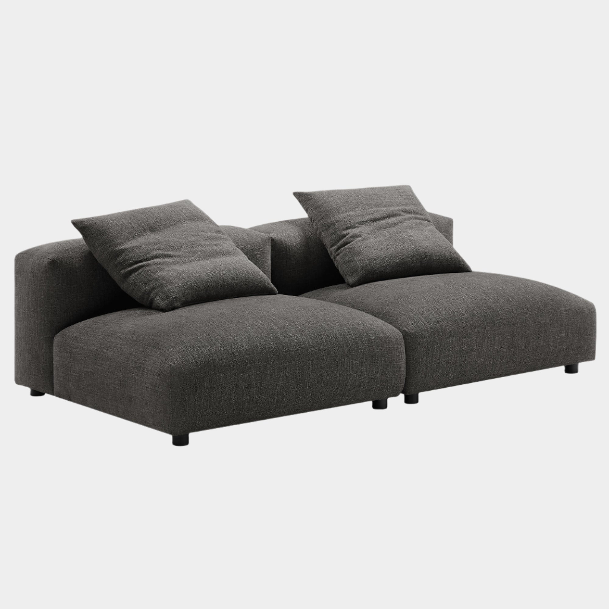 Solace 2-Piece Modular Upholstered Fabric Sofa