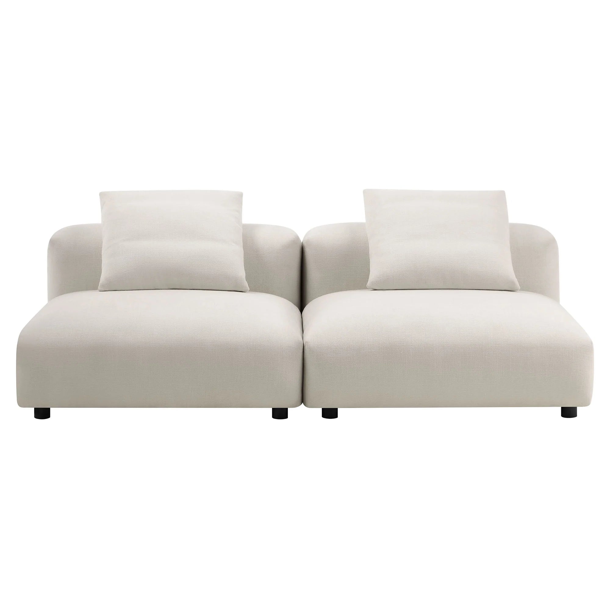 Solace 2-Piece Modular Upholstered Fabric Sofa