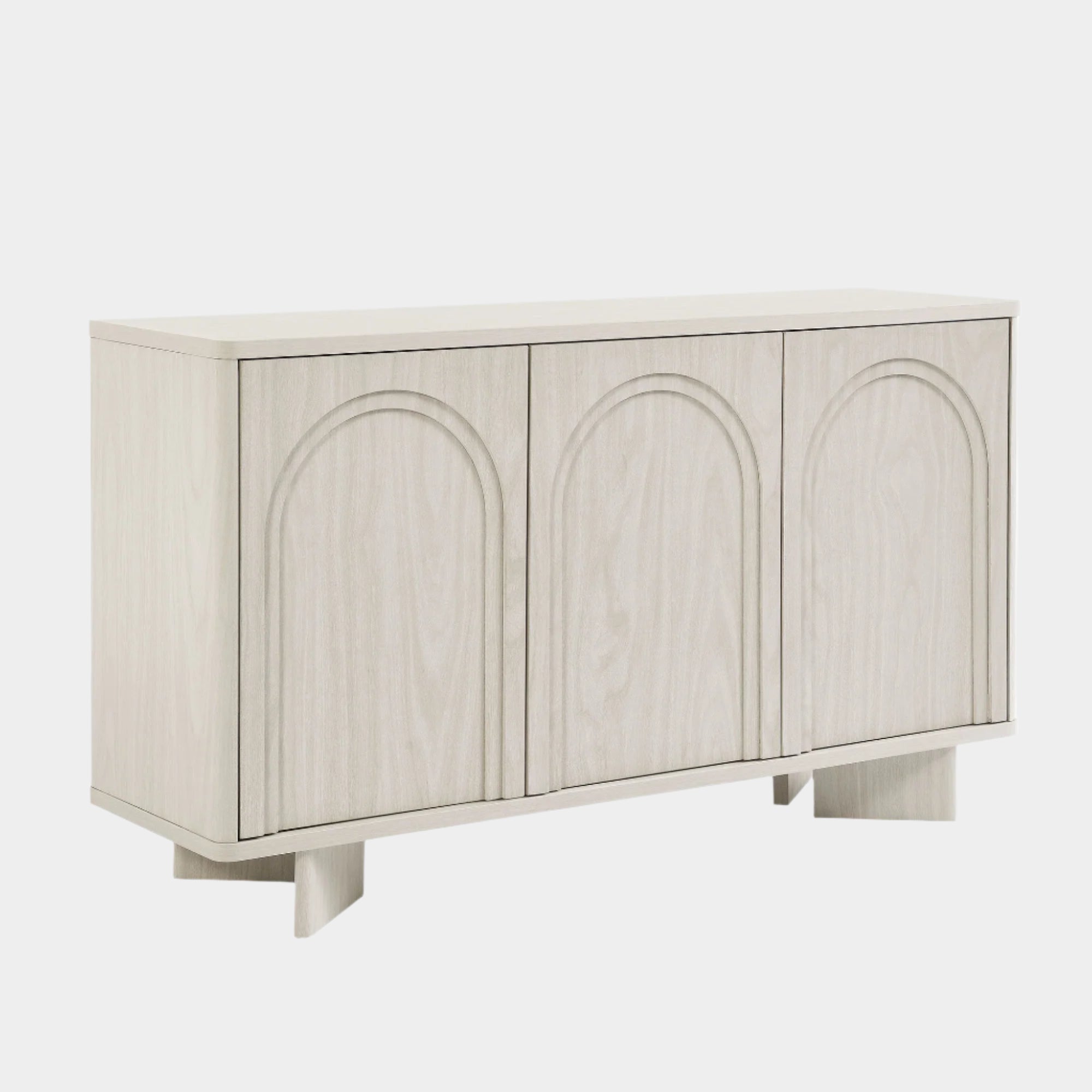 Flux Arched 3-Door Sideboard in White Wash