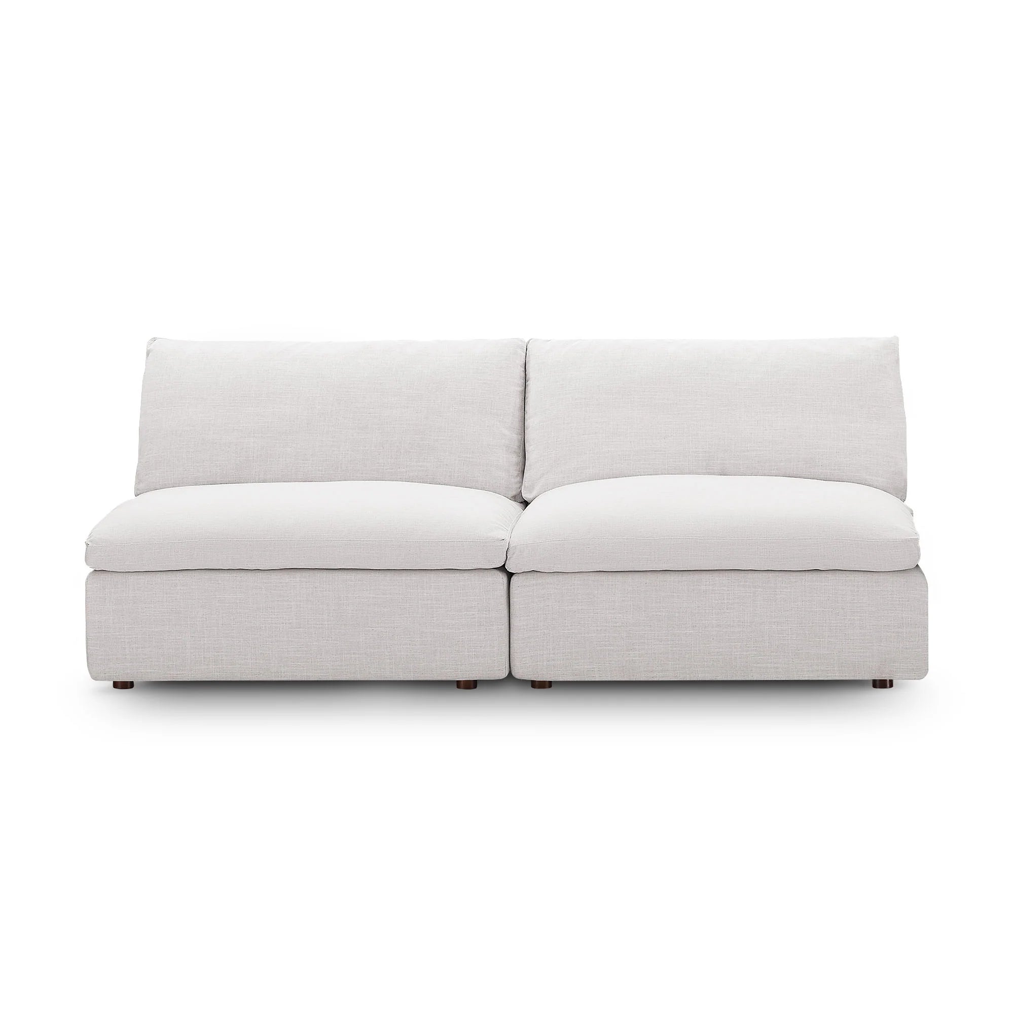 Chaise sans accoudoirs rembourrée en duvet Commix