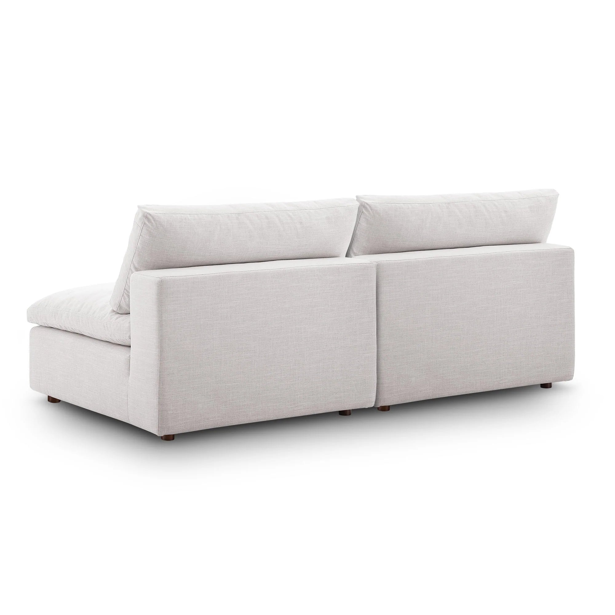 Chaise sans accoudoirs rembourrée en duvet Commix