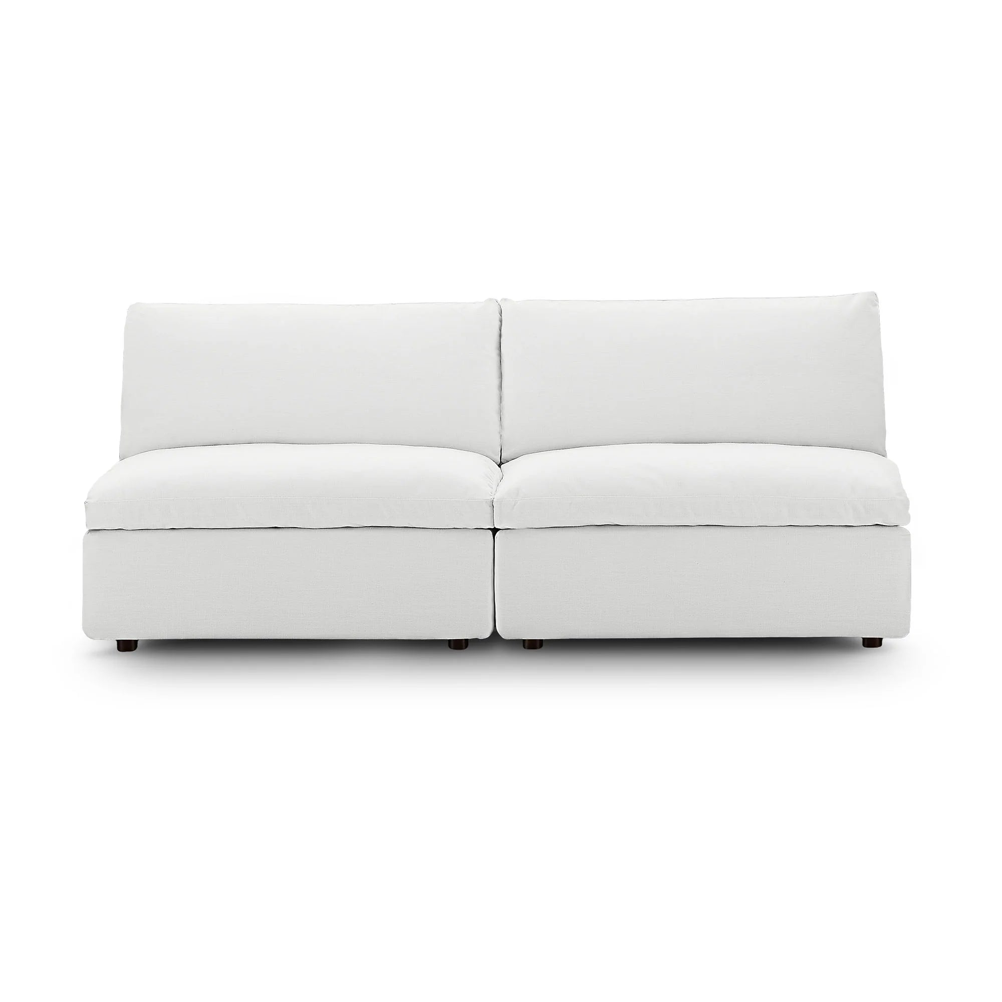 Chaise sans accoudoirs rembourrée en duvet Commix