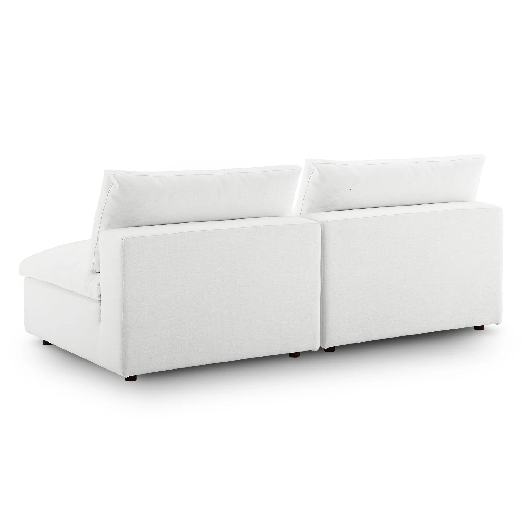 Chaise sans accoudoirs rembourrée en duvet Commix